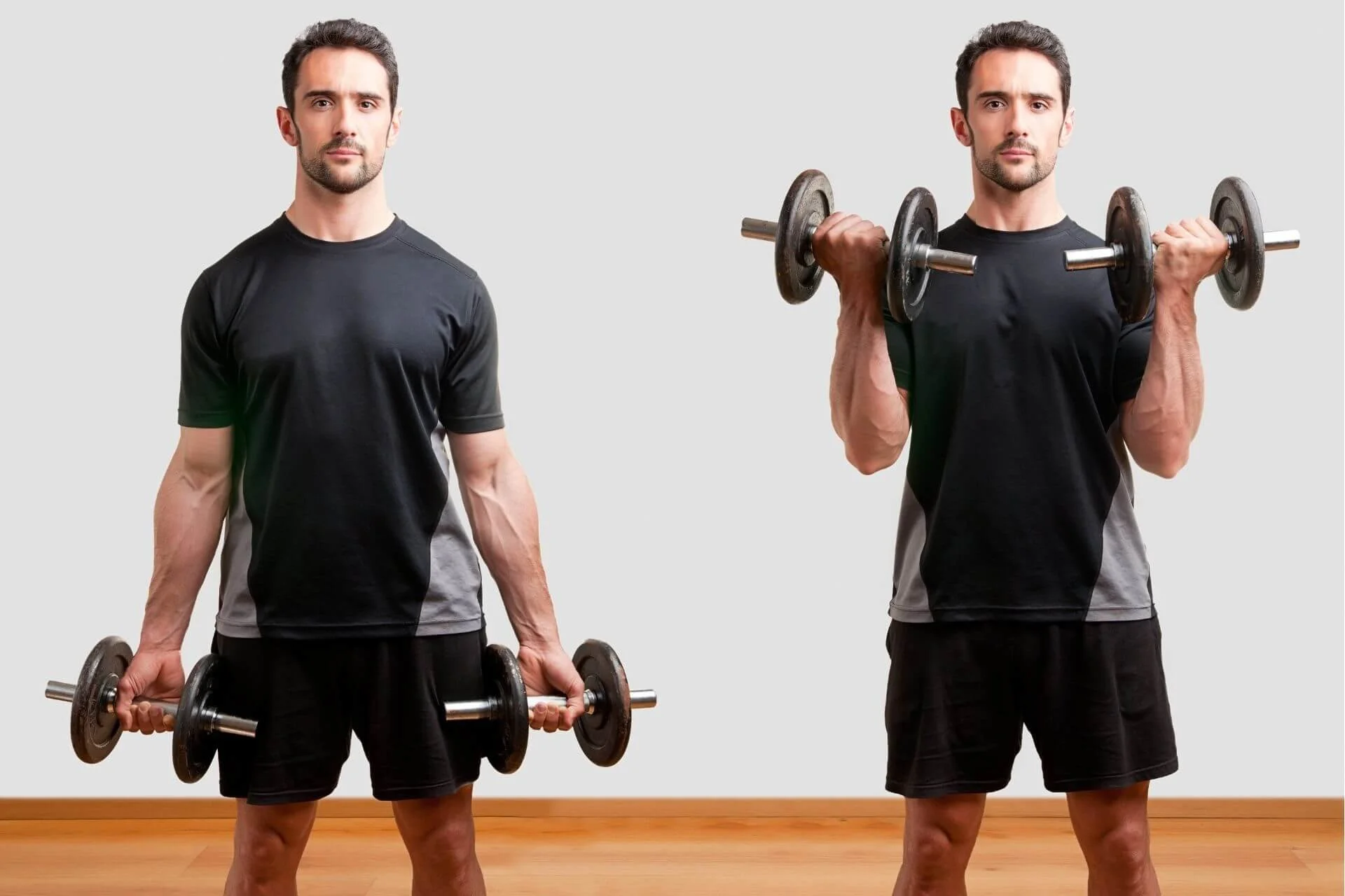 man doing a bicep curls