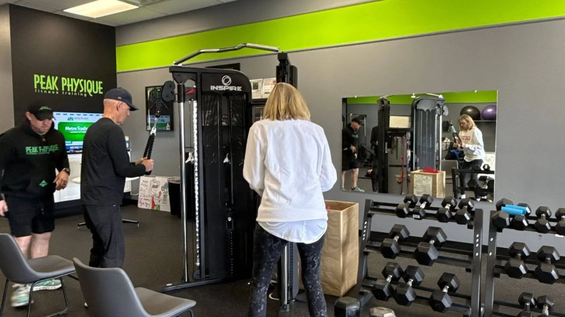 Peak Physique gym with clients exercising