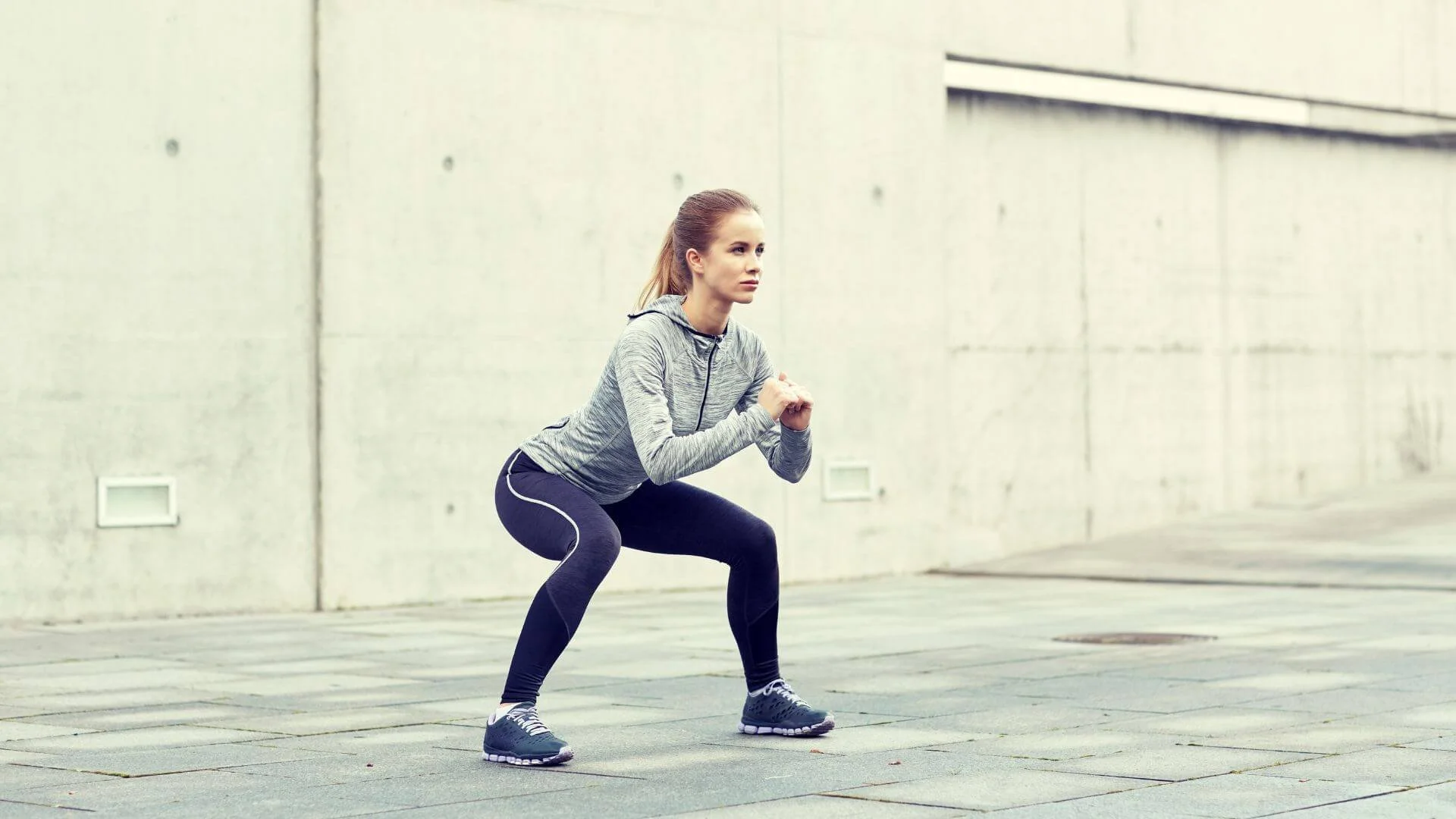 woman doing squats