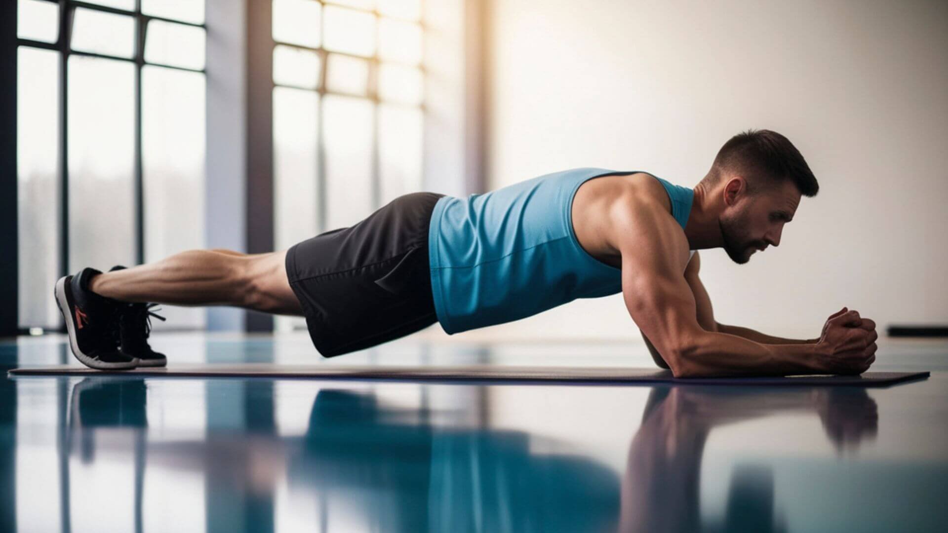 man doing the Plank to help his lower back