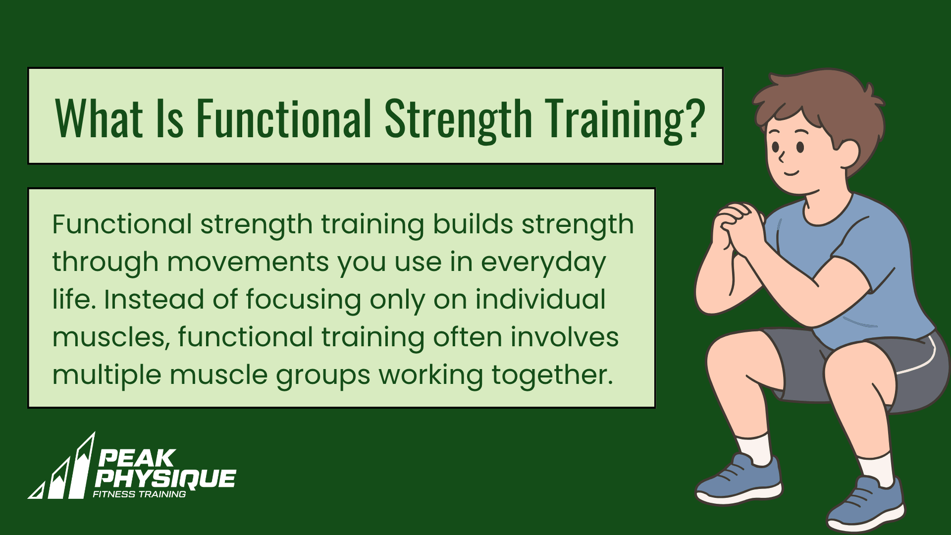 graphic explaining the definition of functional strength training