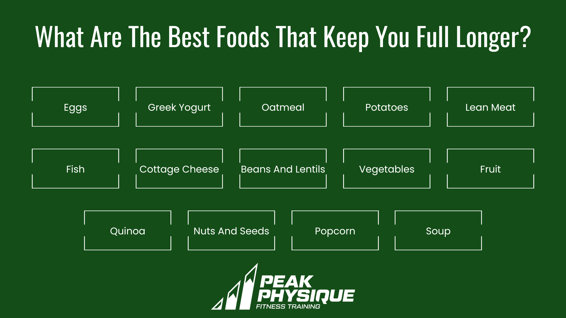 graphic showing The Best Foods That Keep You Full Longer