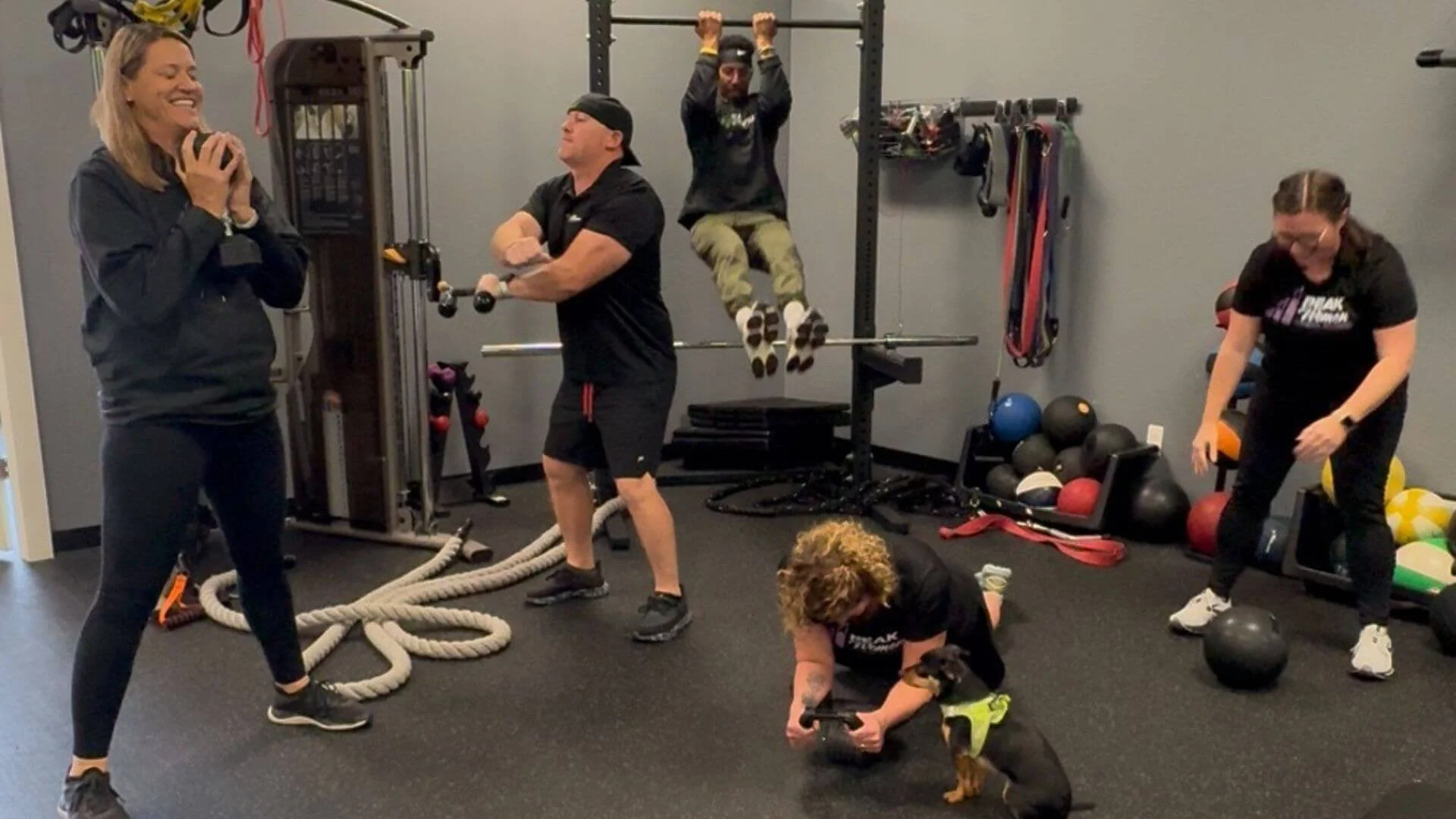 personal trainers at peak physique exercising together in troy, michigan