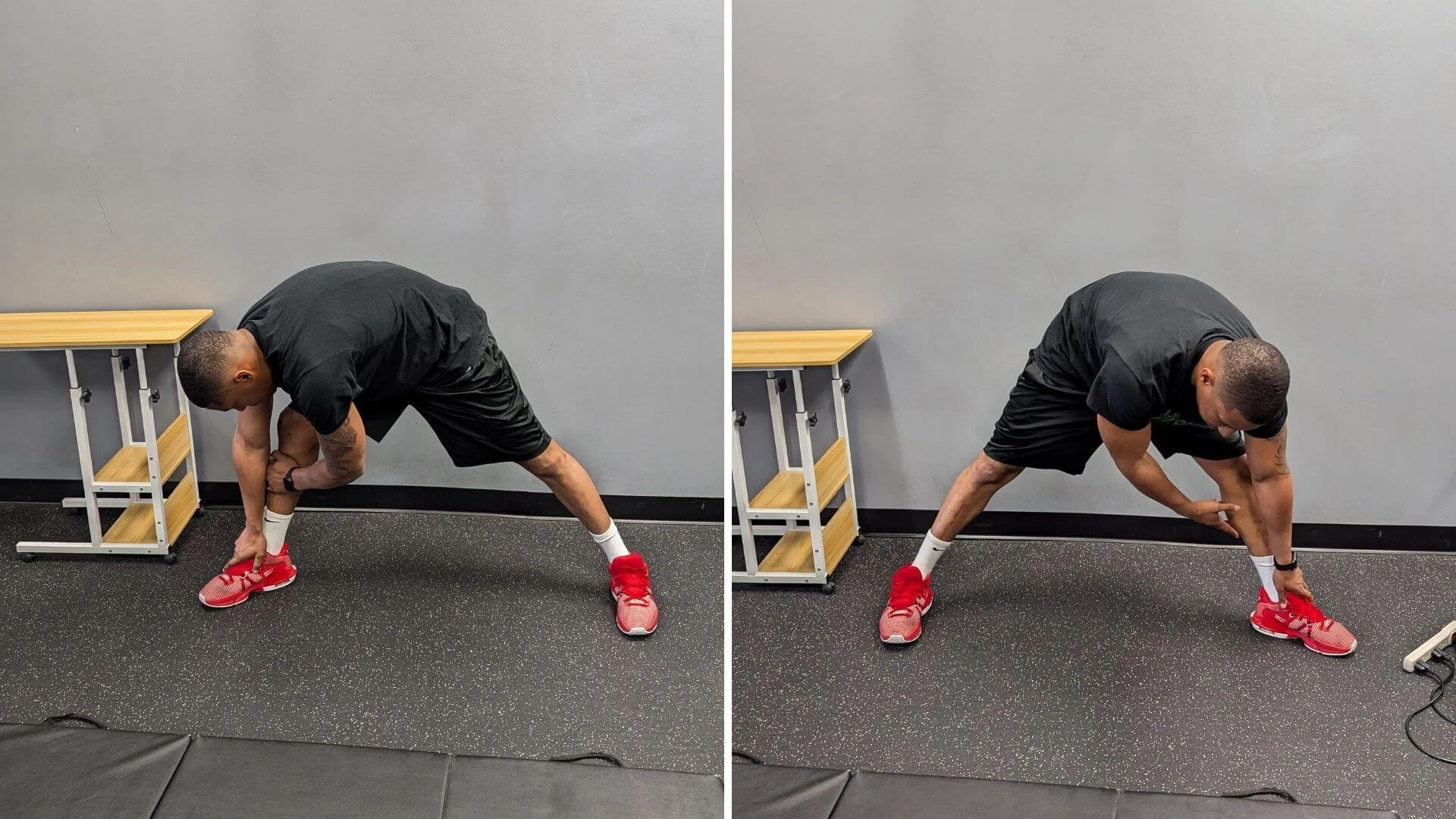 personal trainer showing how to do a Hamstring Stretch