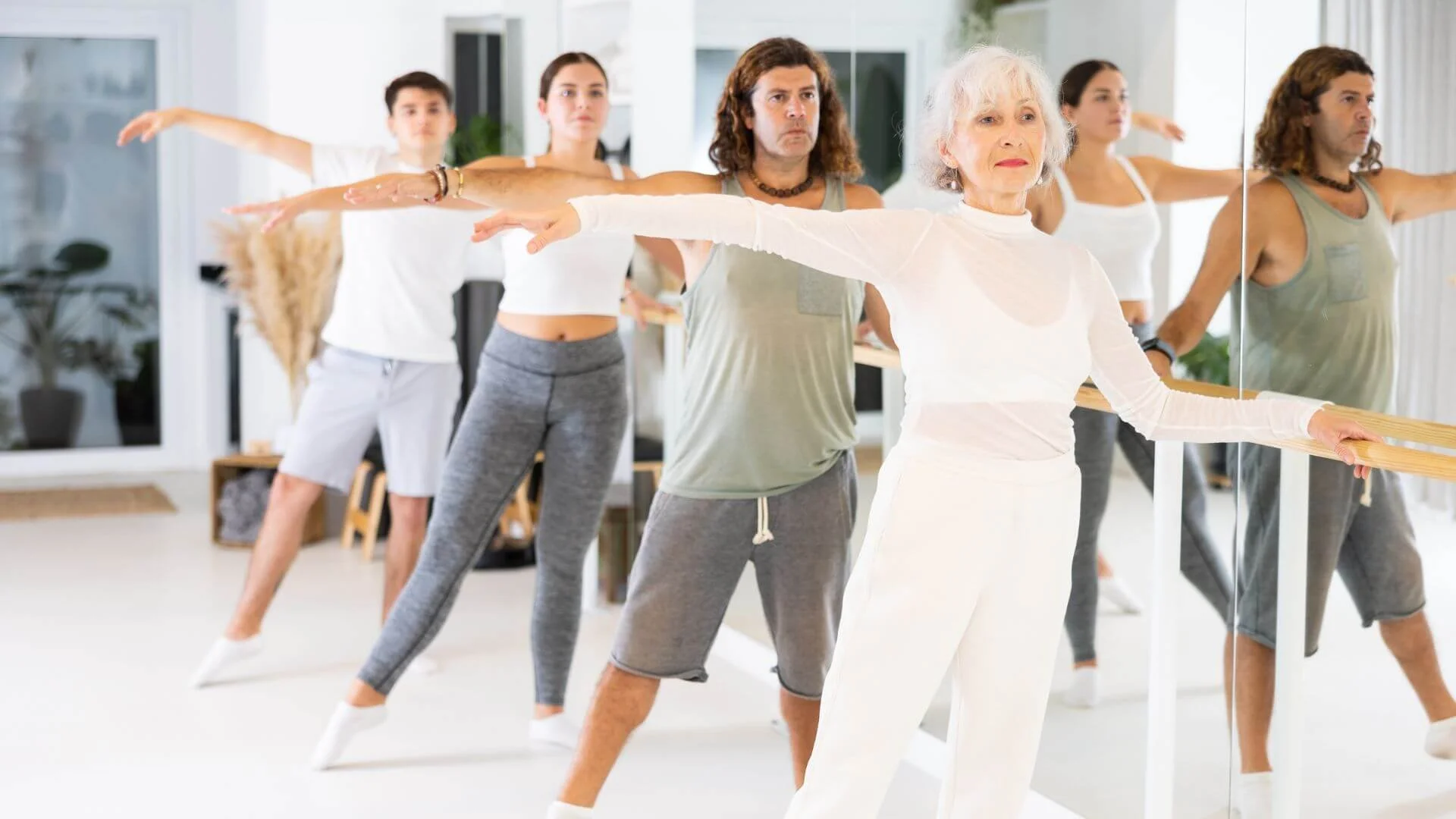 a group doing barre as their fitness training program