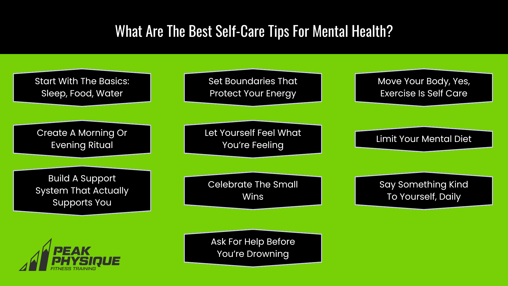 graphic showing What Are The Best Self-Care Tips For Mental Health?