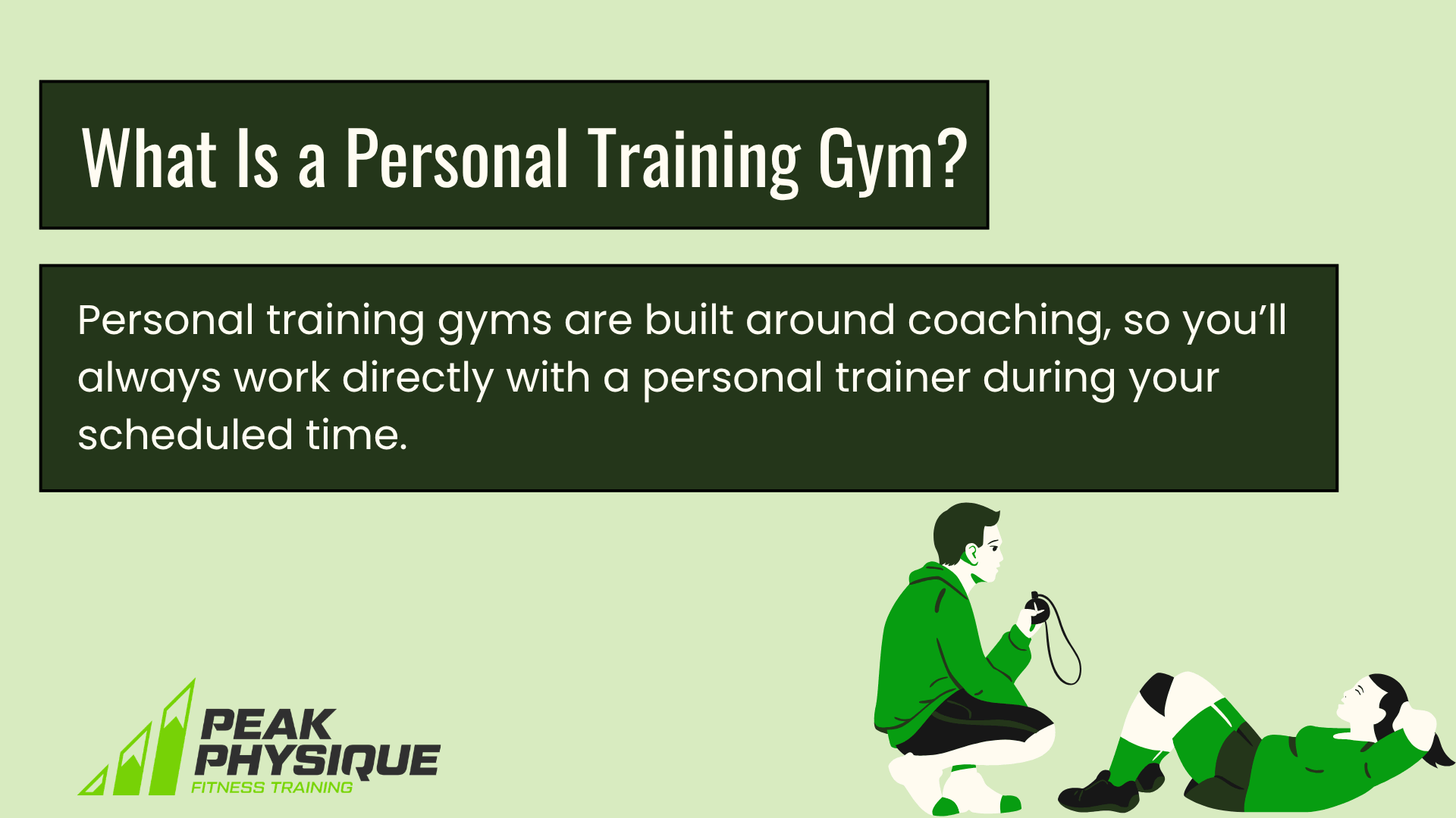 graphic explaining What Is a Personal Training Gym
