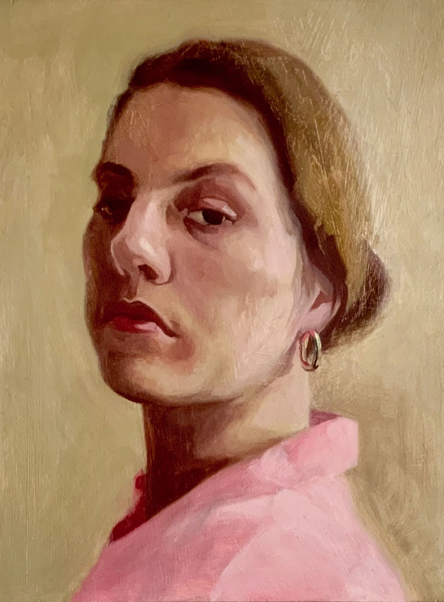 Gold Earring, 30 x 20cm