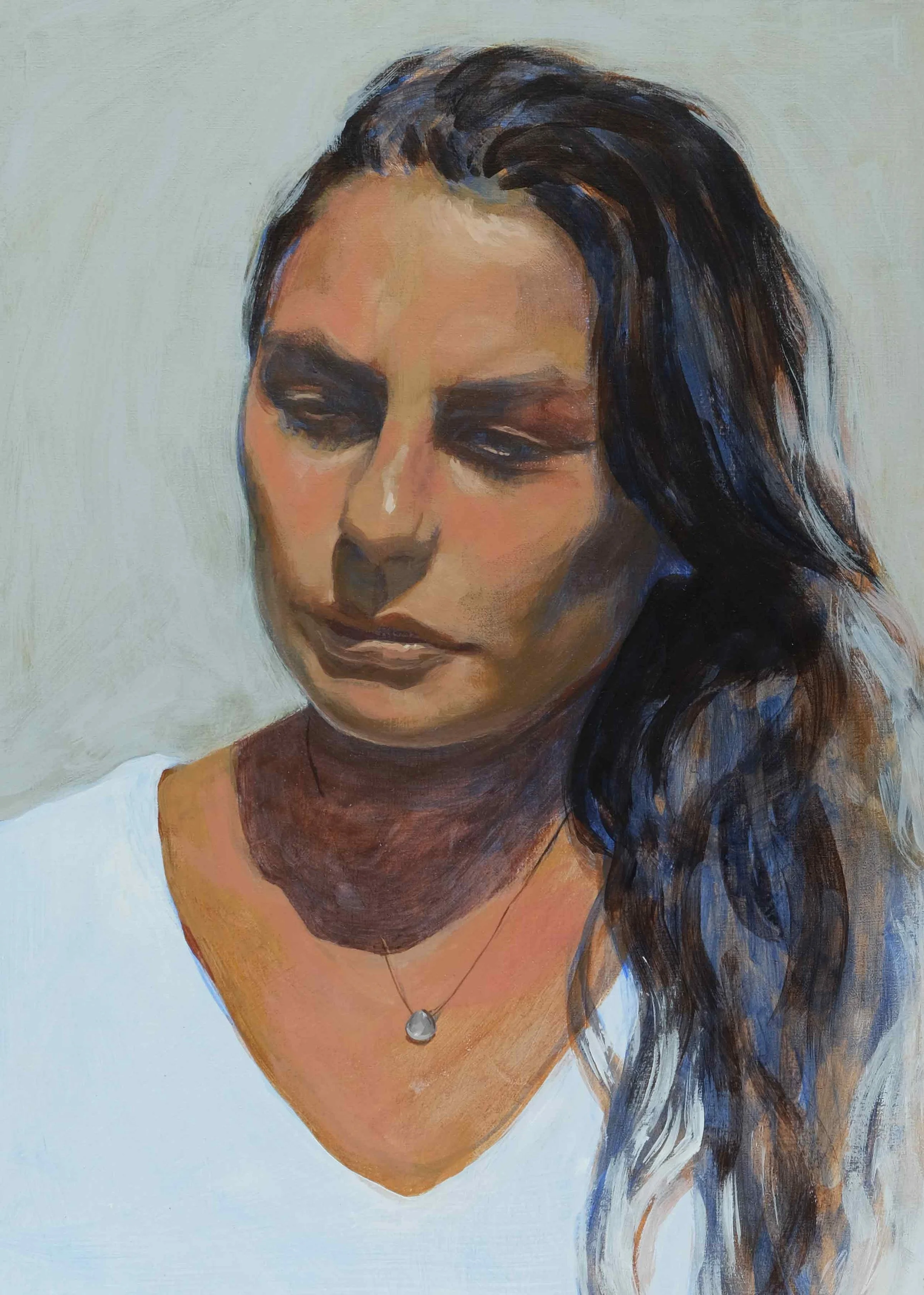 G with necklace, 40 x 30cm