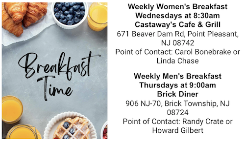 Weekly Women’s and Men’s Breakfasts