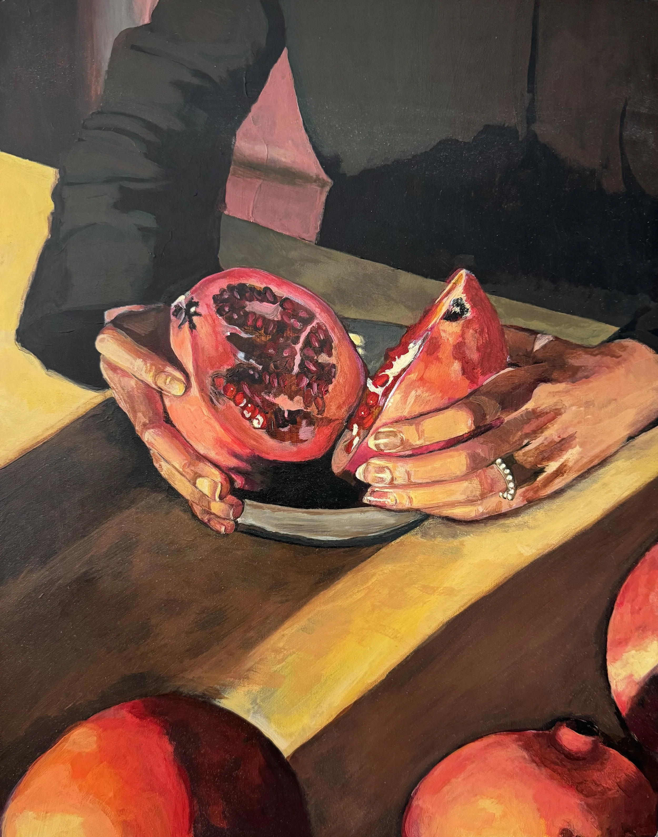 Ali Berk POMEGRANATE 11"x14" Acrylic on canvas