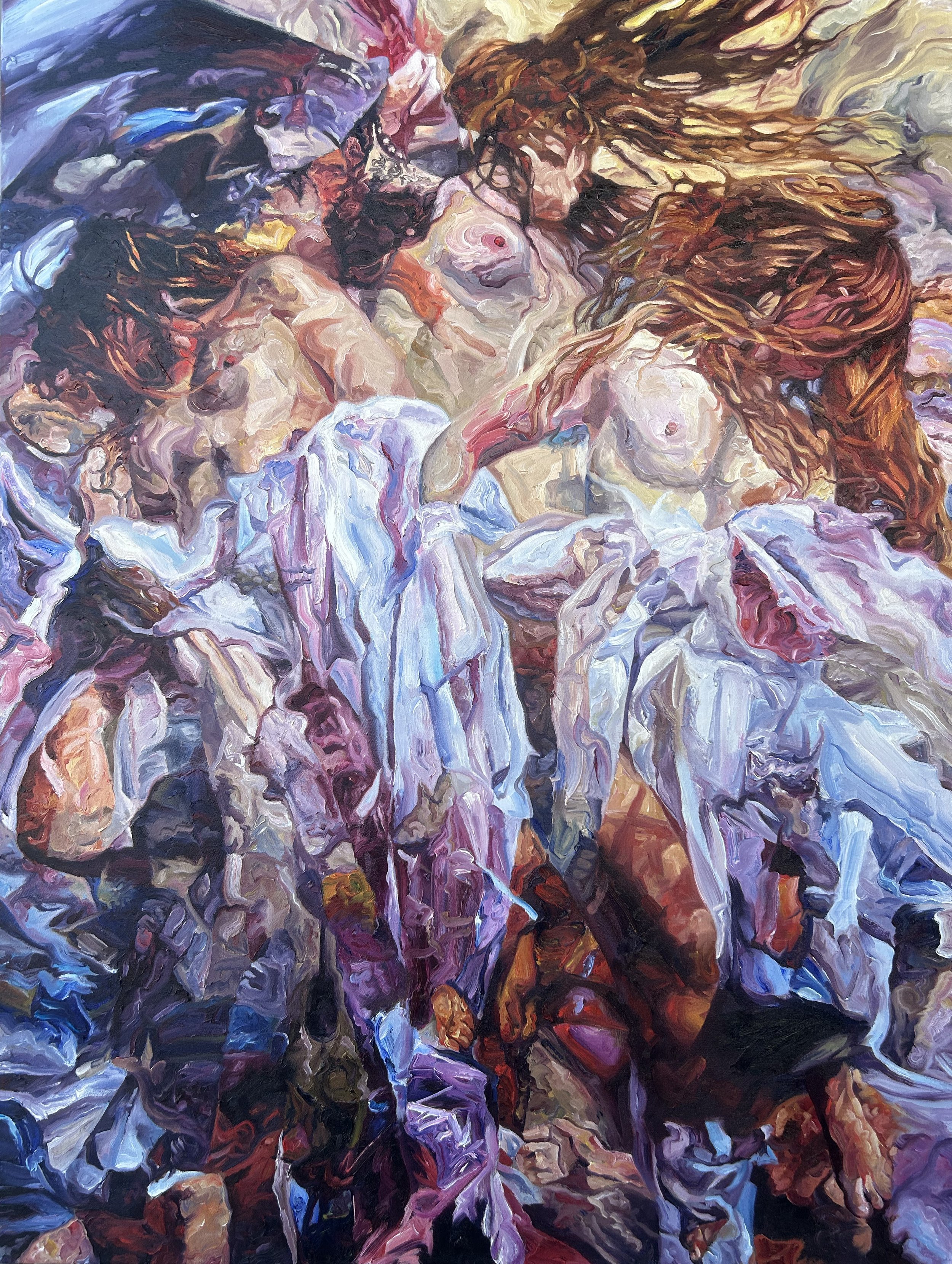 Steve Morrell THE THREE GRACES 38"x50" Oil on canvas