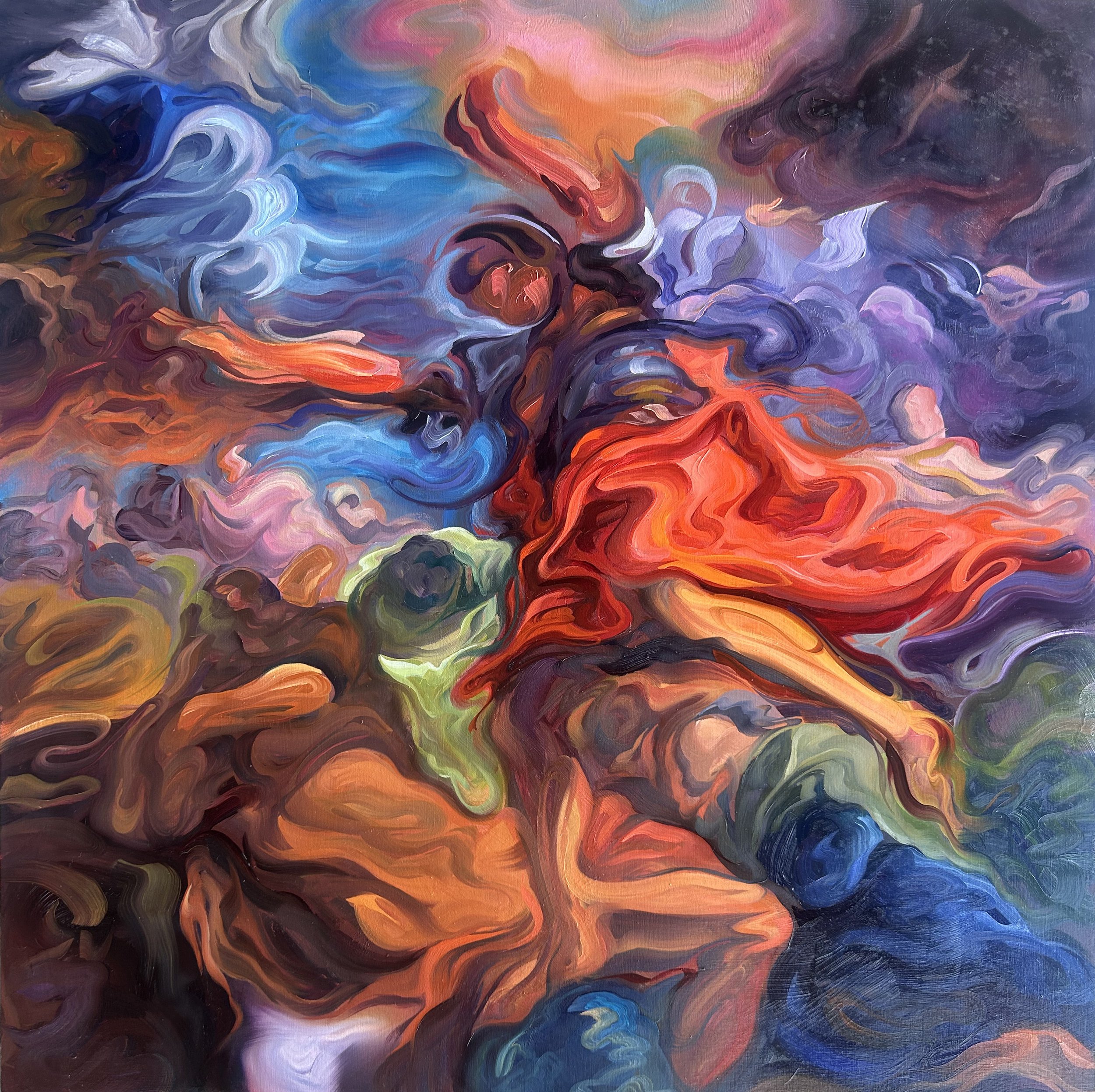 Steve Morrell KETAMINE DREAMS 24"x24" Oil on board