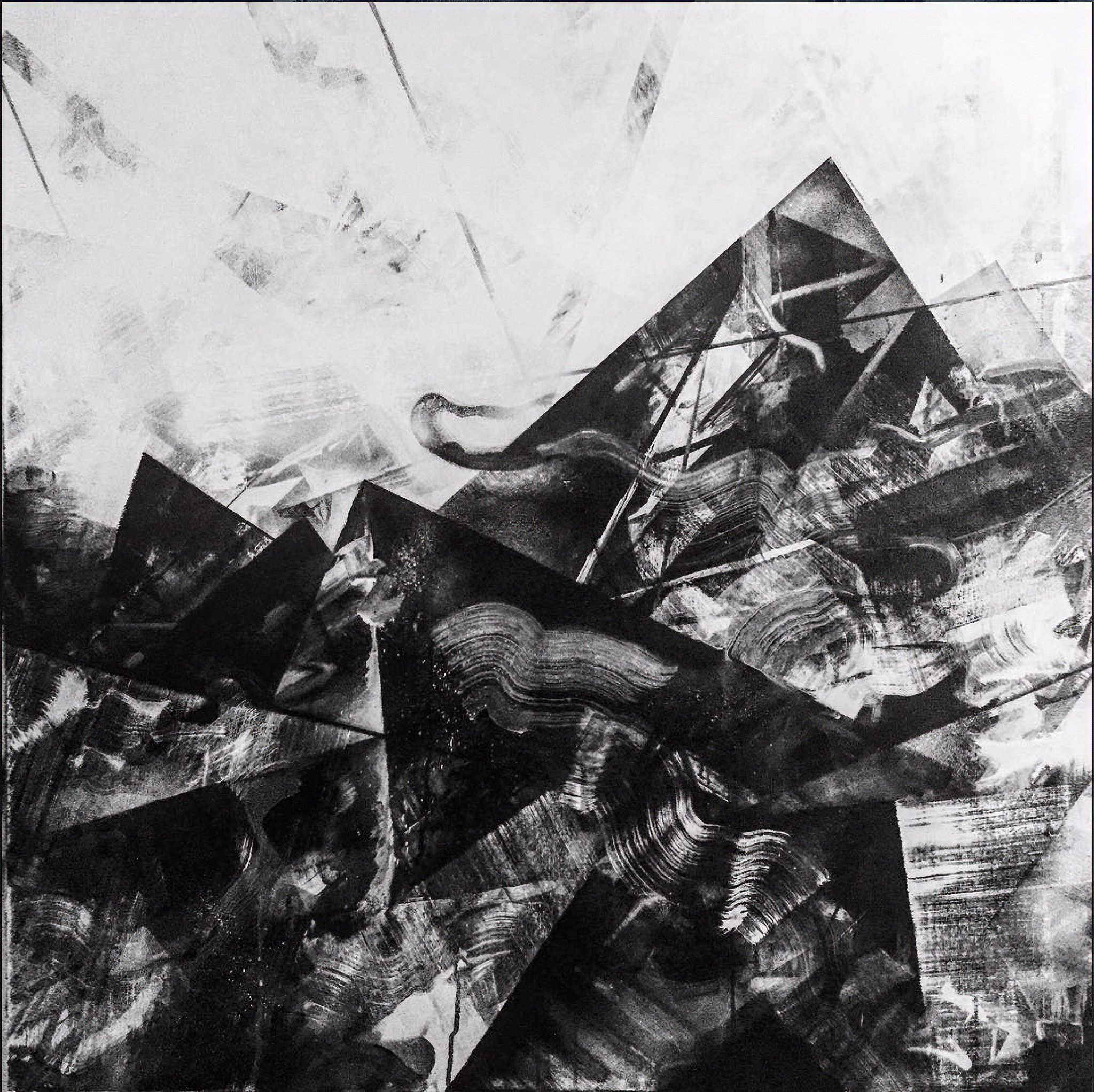 Stendec PHANTOM RIDER 40"x40" Acrylic and spray paint on canvas