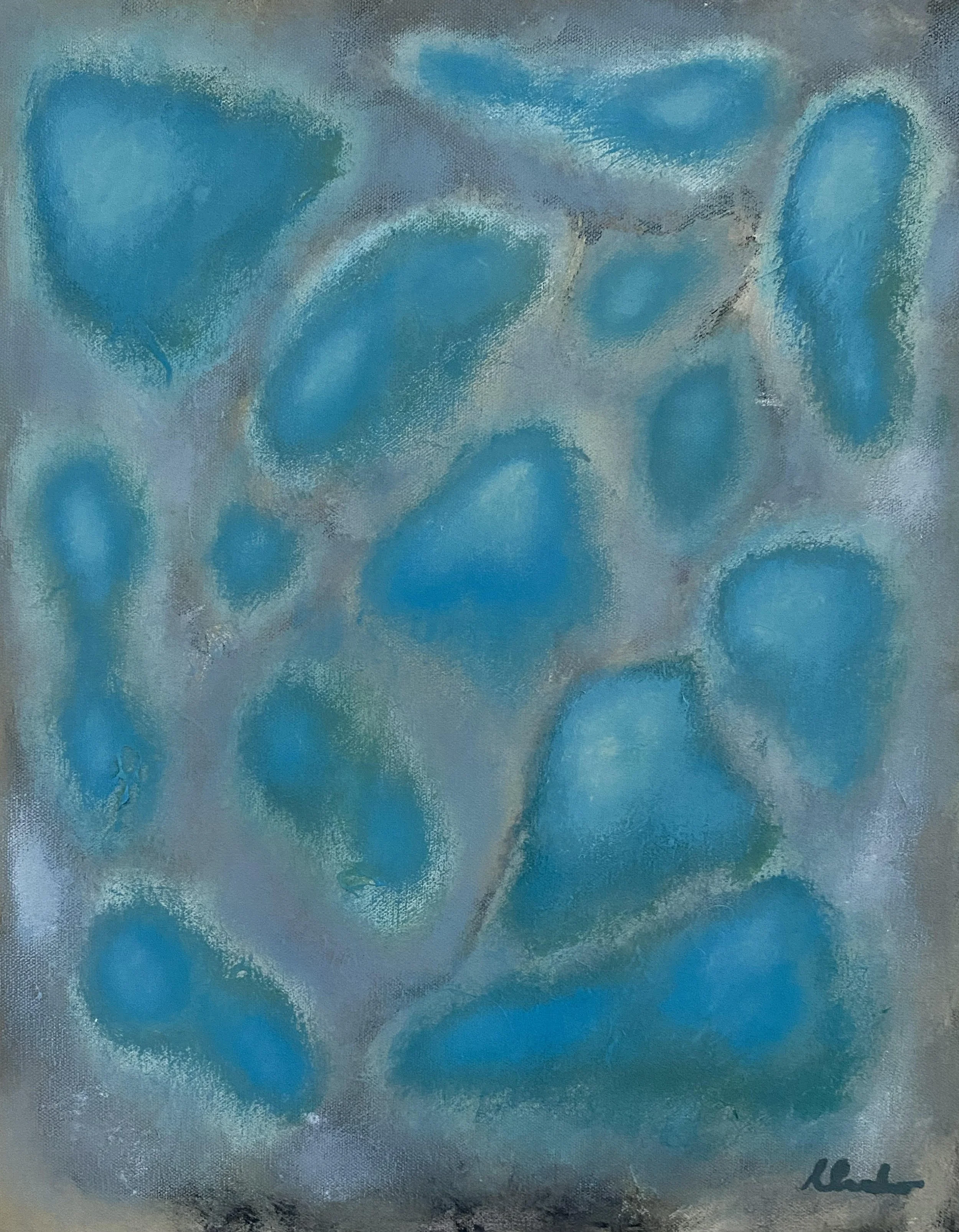 Aaron Nandor BLUE CARS GO AWAY 16"x20" Acrylic on canvas