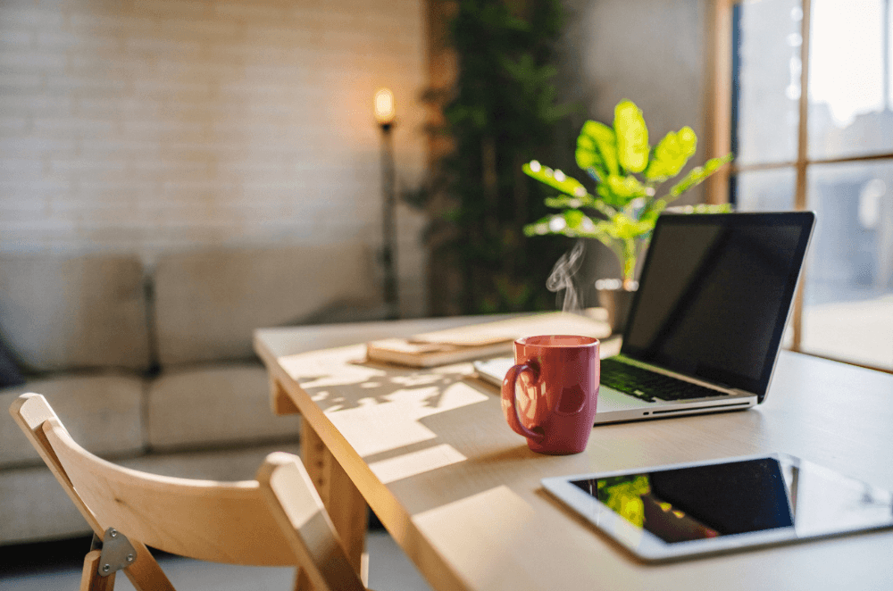Laptop on a desk representing secure online therapy sessions for adults throughout Florida.