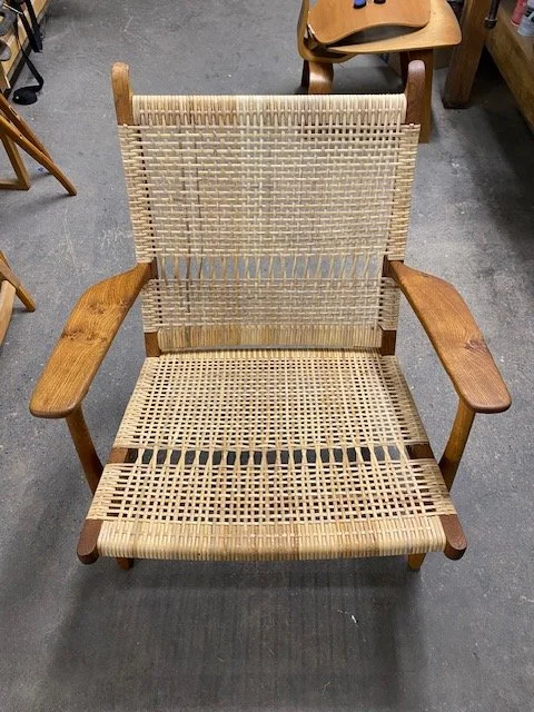 Boston MA Furniture Restoration: Caned Mid Century Danish Hans Wegner Chair
