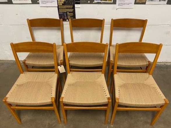 Boston MA Furniture Restoration: Mid Century Danish Corded Chairs