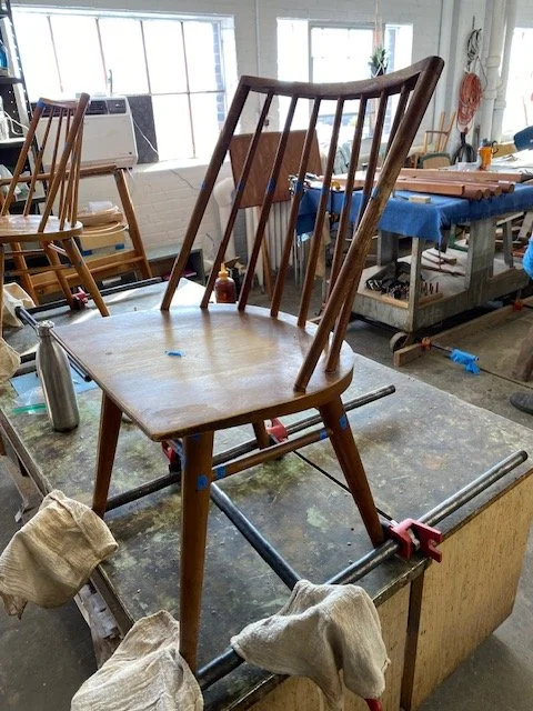 Boston MA Furniture Restoration: Mid Century Spindle Chair