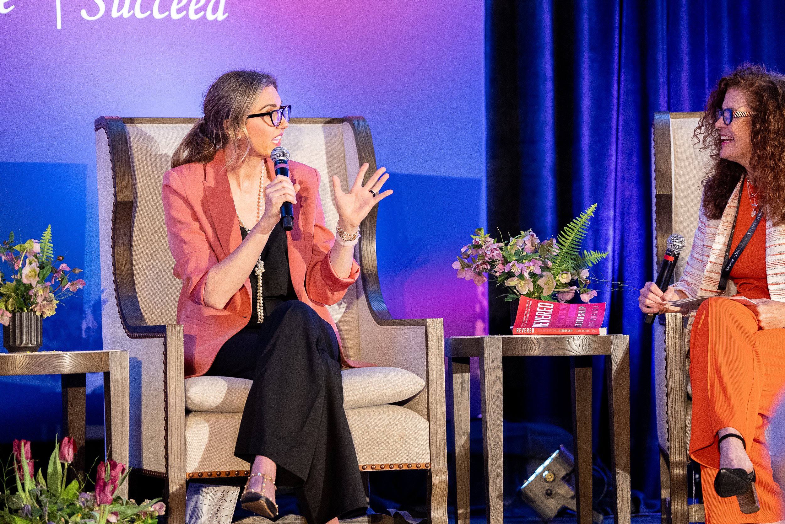 Author and CEO Jamie Moraga speaking at San Diego Women's Week Women's Leadership Conference