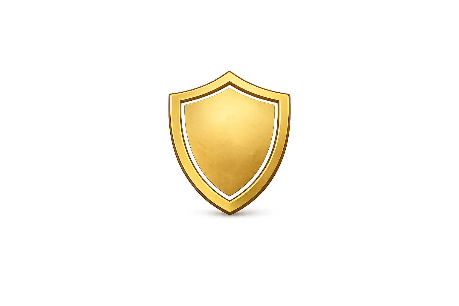 Golden shield emblem on a dark background.