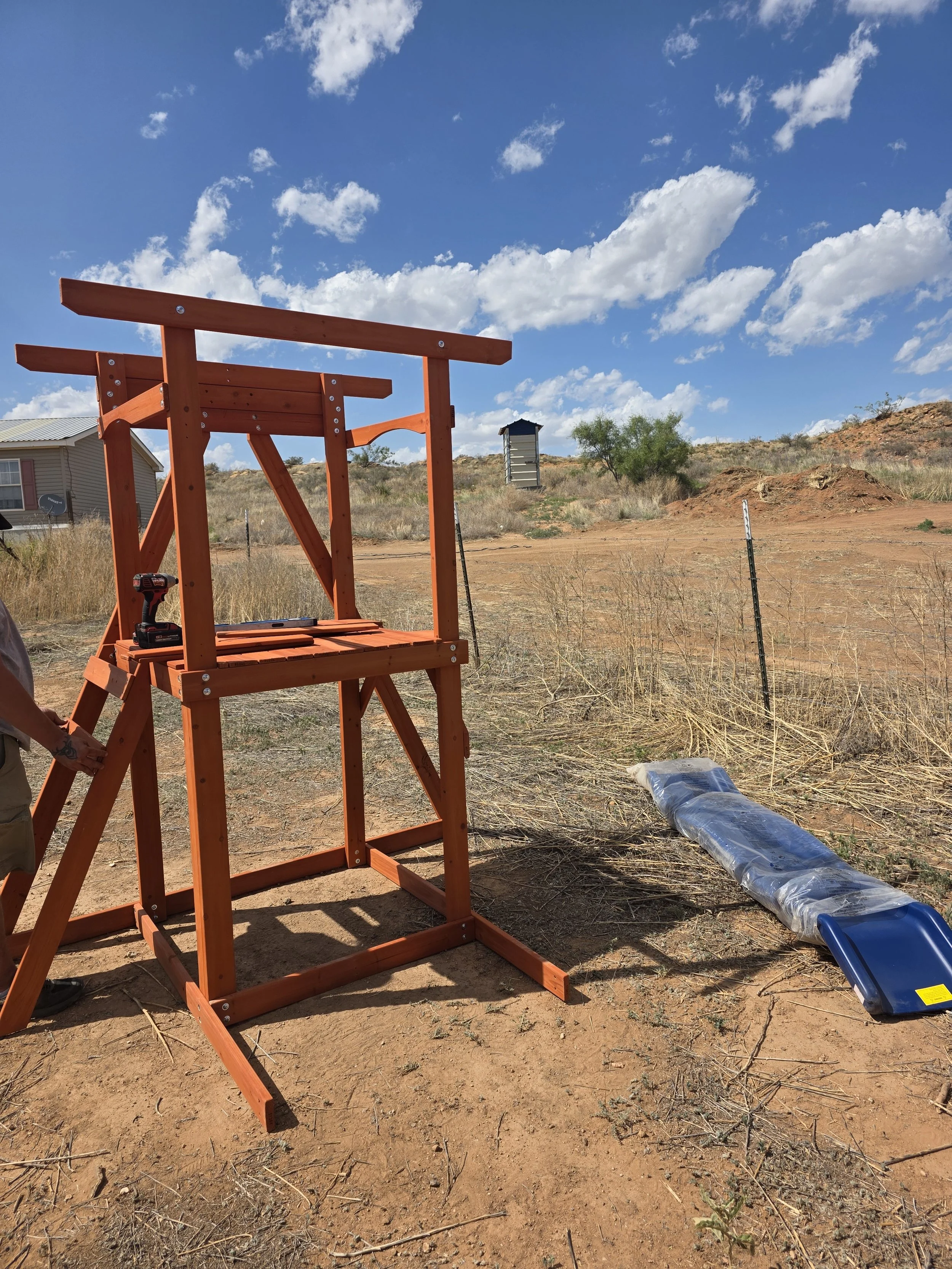 Expertly assembled this backyard playset according to the manufacturer's specifications, ensuring every component was securely installed and ready for safe family fun. 