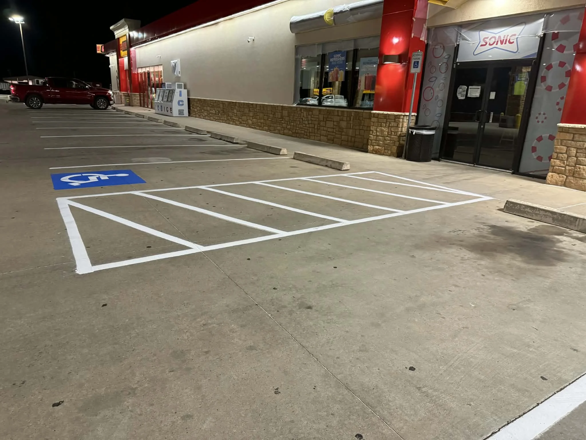 Commercial parking lot pressure washing for a clean, professional first impression. 
