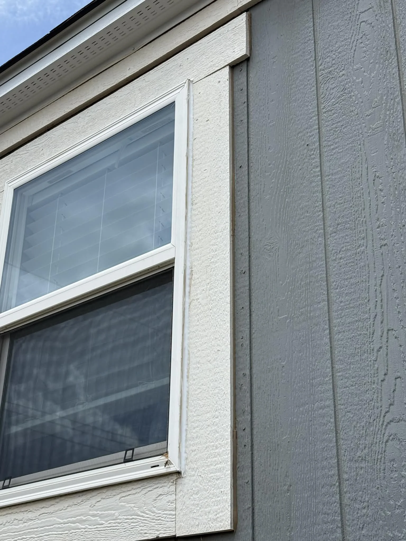 Fresh window recaulking for a clean finish and added protection from the elements.
