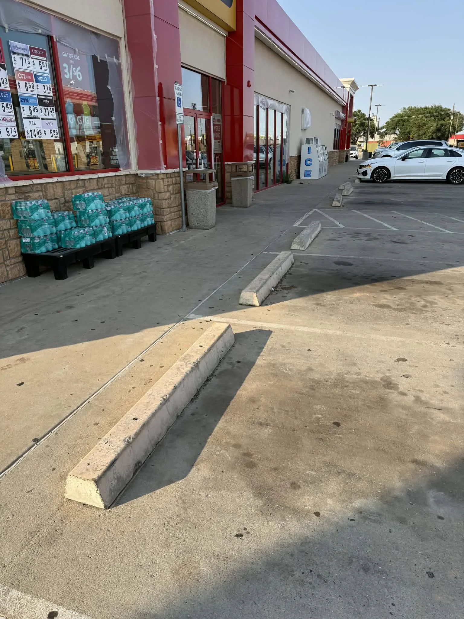 Commercial parking lot pressure washing for a clean, professional first impression. 
