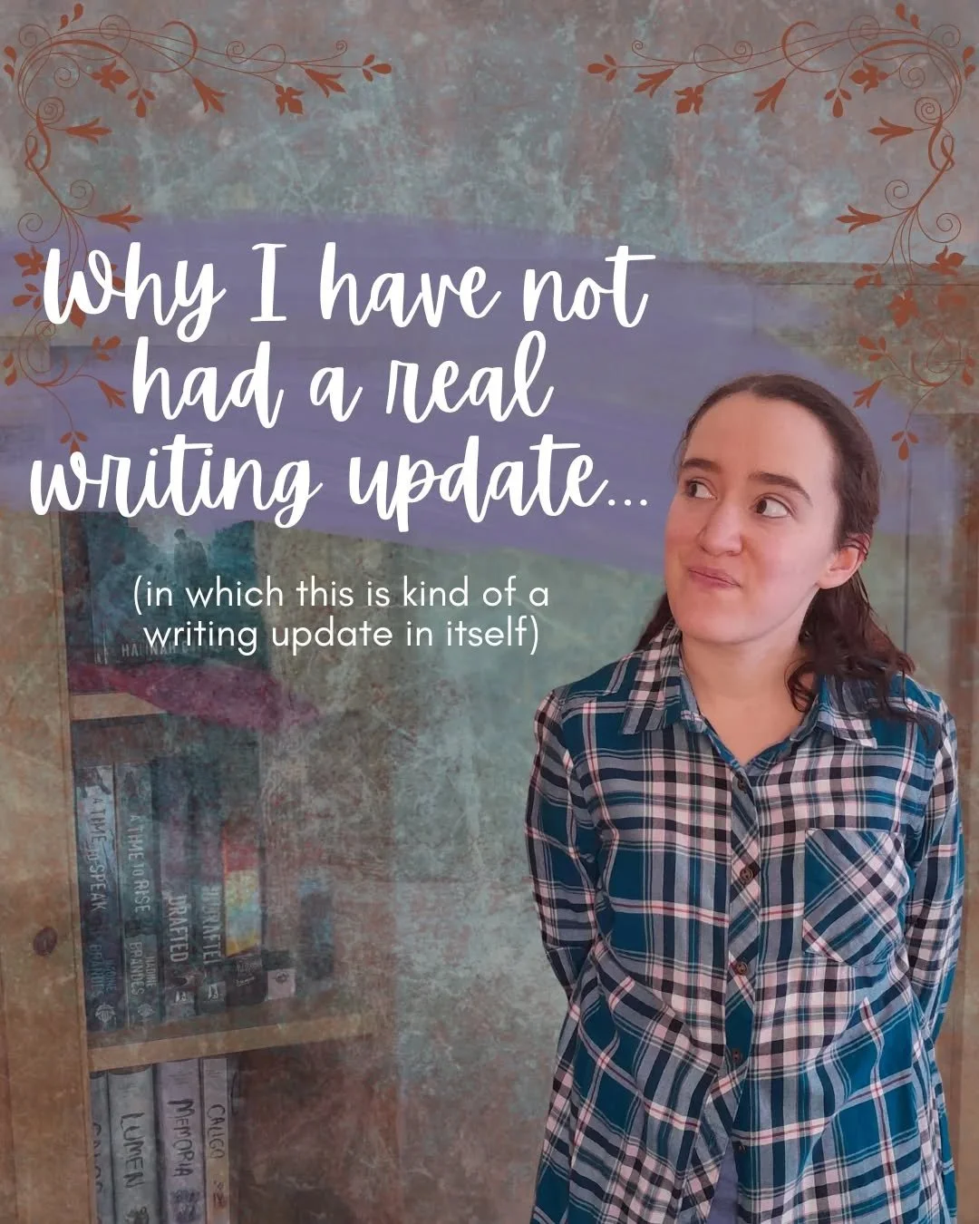 What's this? An ACTUAL WRITING UPDATE?! 🤯 Sort of.

I'm working on two WIPs, but I'm not putting a lot of pressure on myself for them. After this past year, my creativity is tender and fragile. And that's okay. I just need to let myself nourish it a
