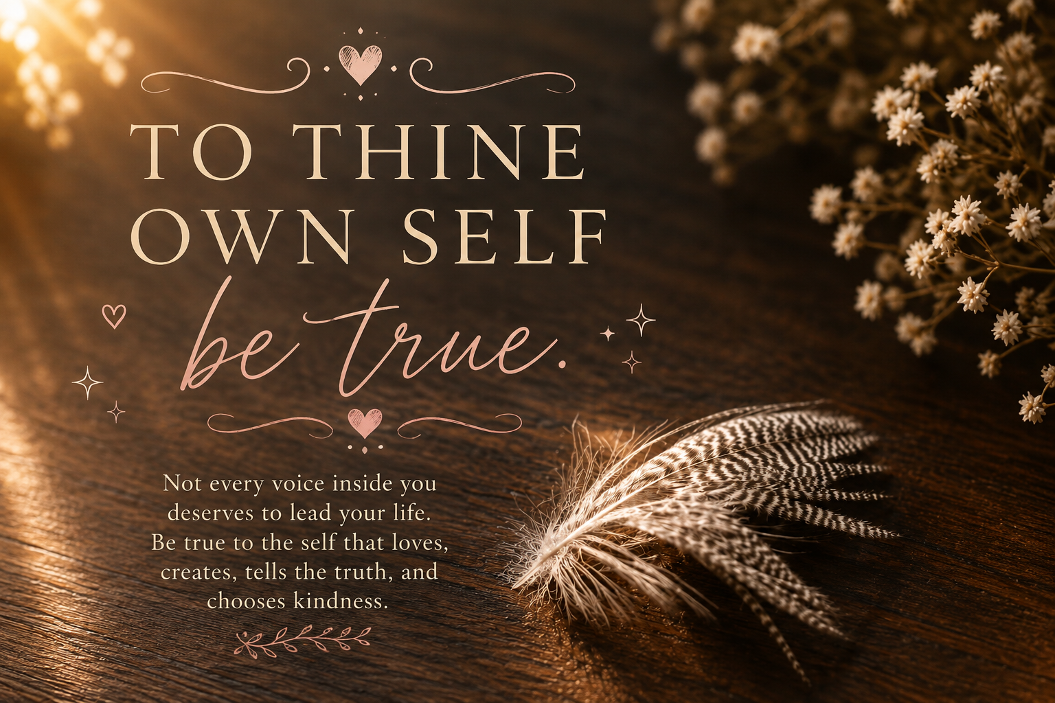 To Thine Own Self Be True