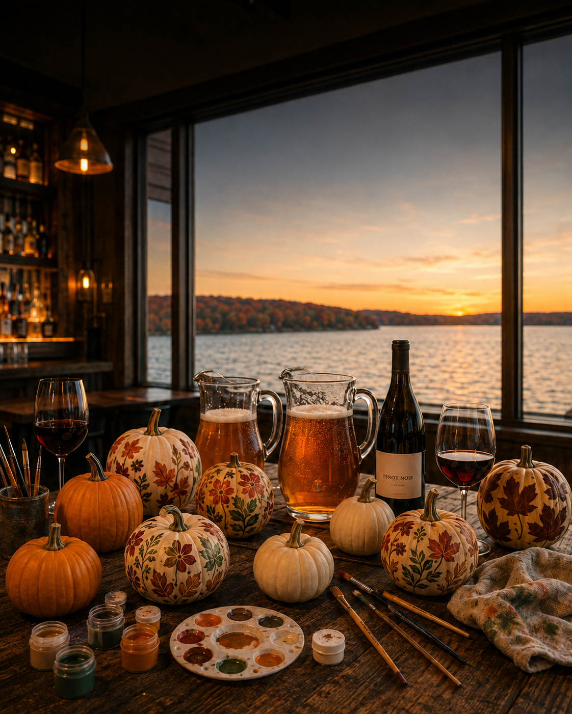 Pitchers, Pinot, and Pumpkin Painting