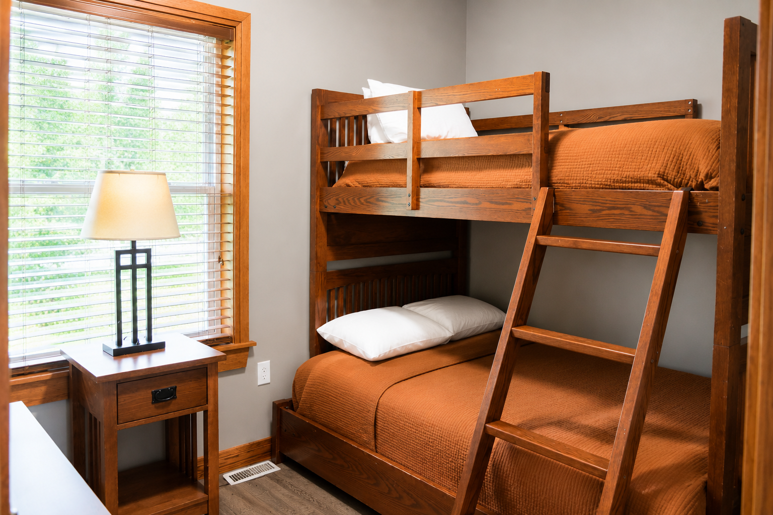 Bunk bedroom in Two Bedroom Cabin with Bunks