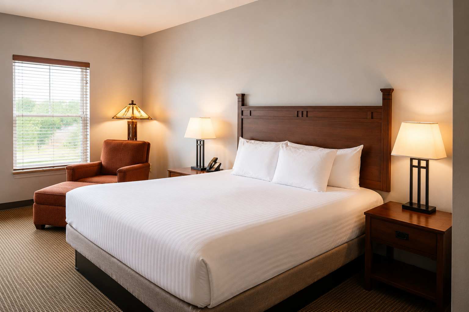 Accessible Deluxe King room at Honey Creek Resort