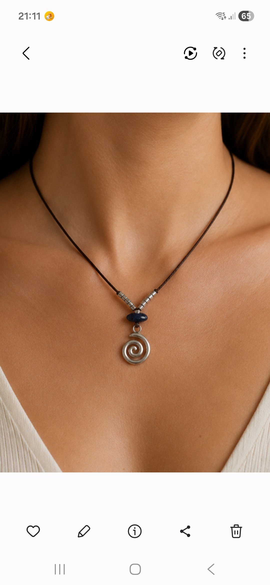 Bohemian Style Spiral Charmed Necklace