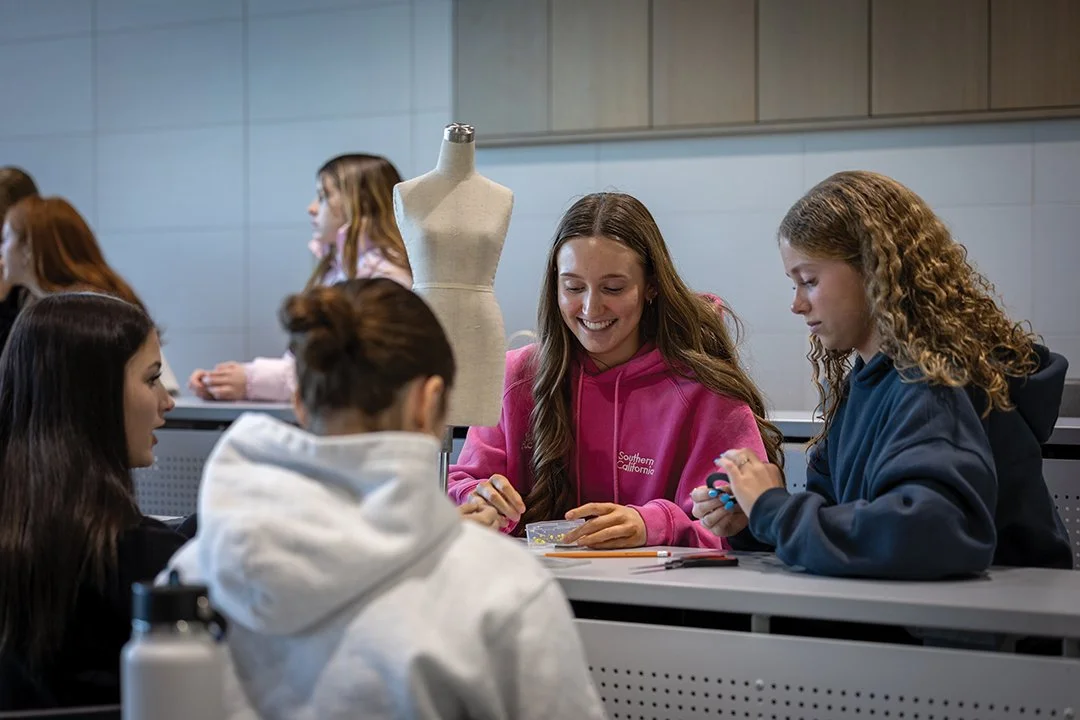 Photo of students in fashion design with mini manqquiWill future runways feature designs from Minnetonka High School students? The possibilities are endless for students enrolled in the school’s fashion design program. Photos: Vantage Fashion Program