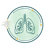 Illustration of human lungs with a medical theme