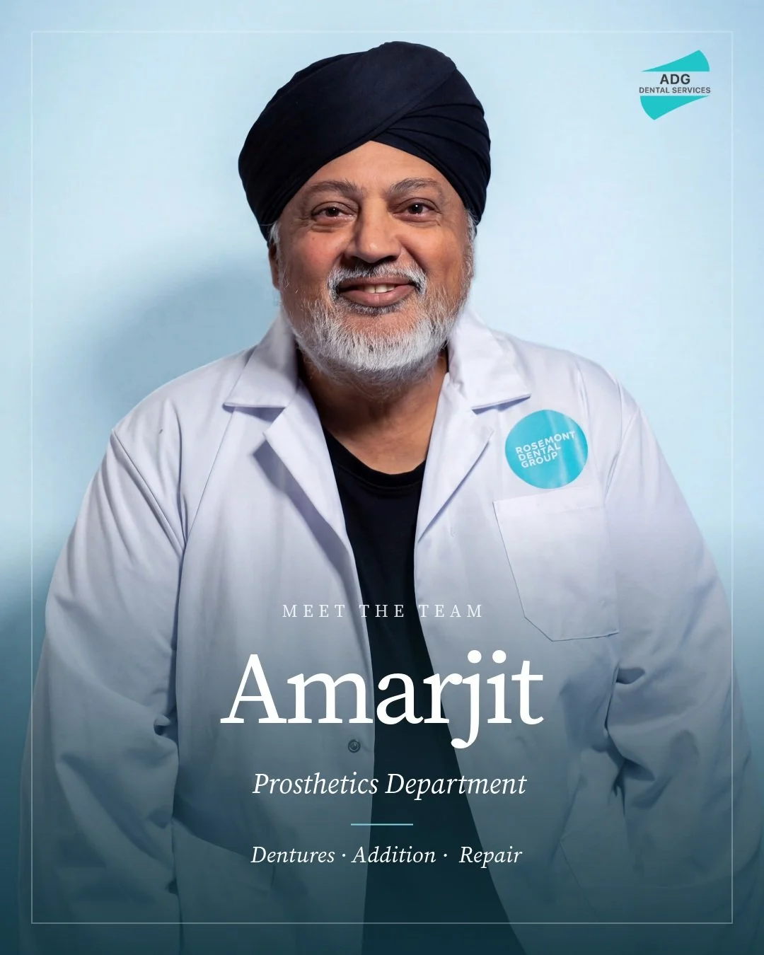 MEET AMARJIT

Denture repair needed? Amarjit might be the man you&rsquo;re looking for. As one of our Prosthetics Technicians, he works across dentures, additions, repairs and adjustments - with some denture repairs turned around in just a couple of 
