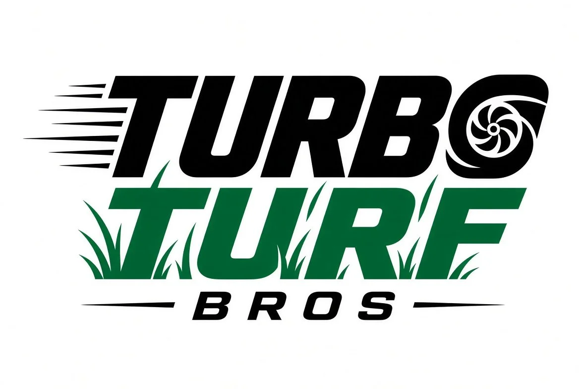 Logo for Turbo Ture Bros featuring stylized black and green text with a turbine graphic inside the letter 'O'.