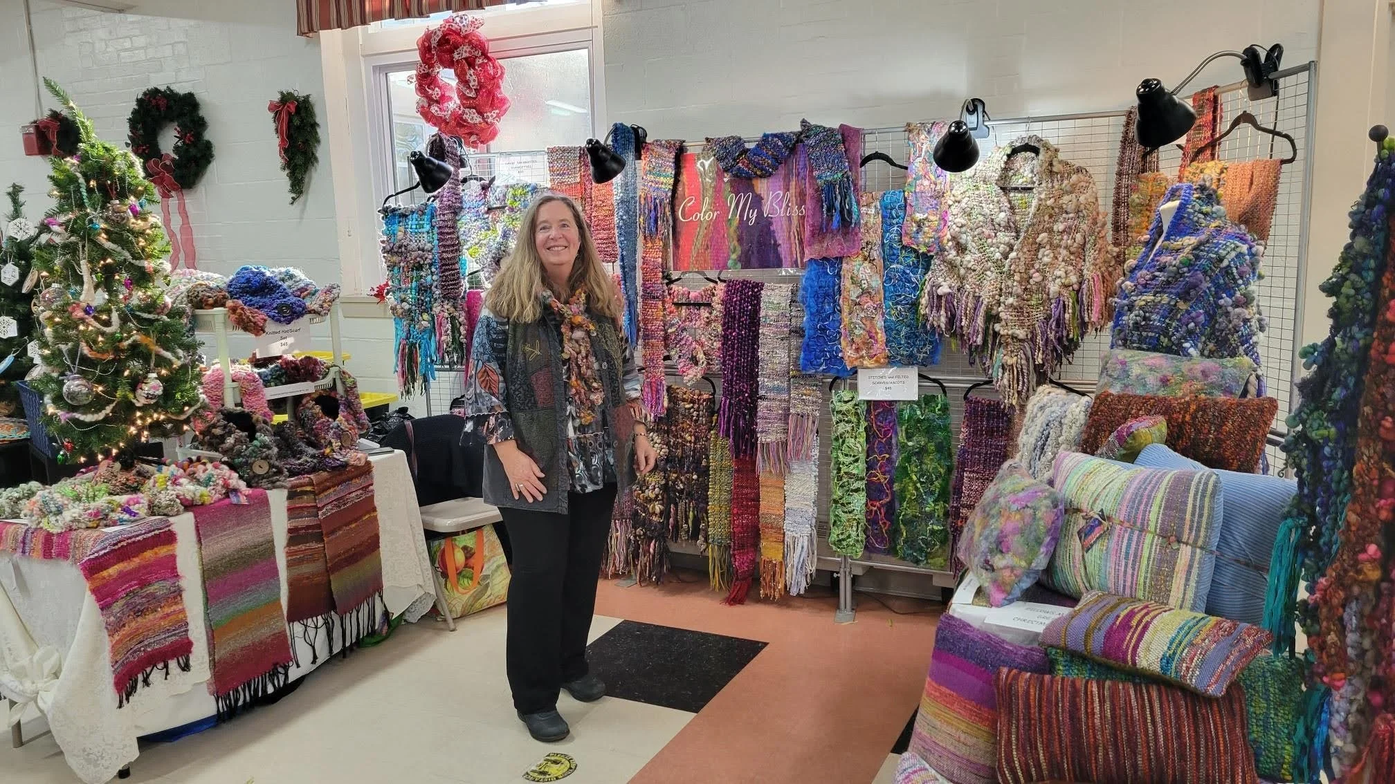 Don't miss the beautiful handmade wool scarves that will keep you warm this winter and be the envy of all your friends.