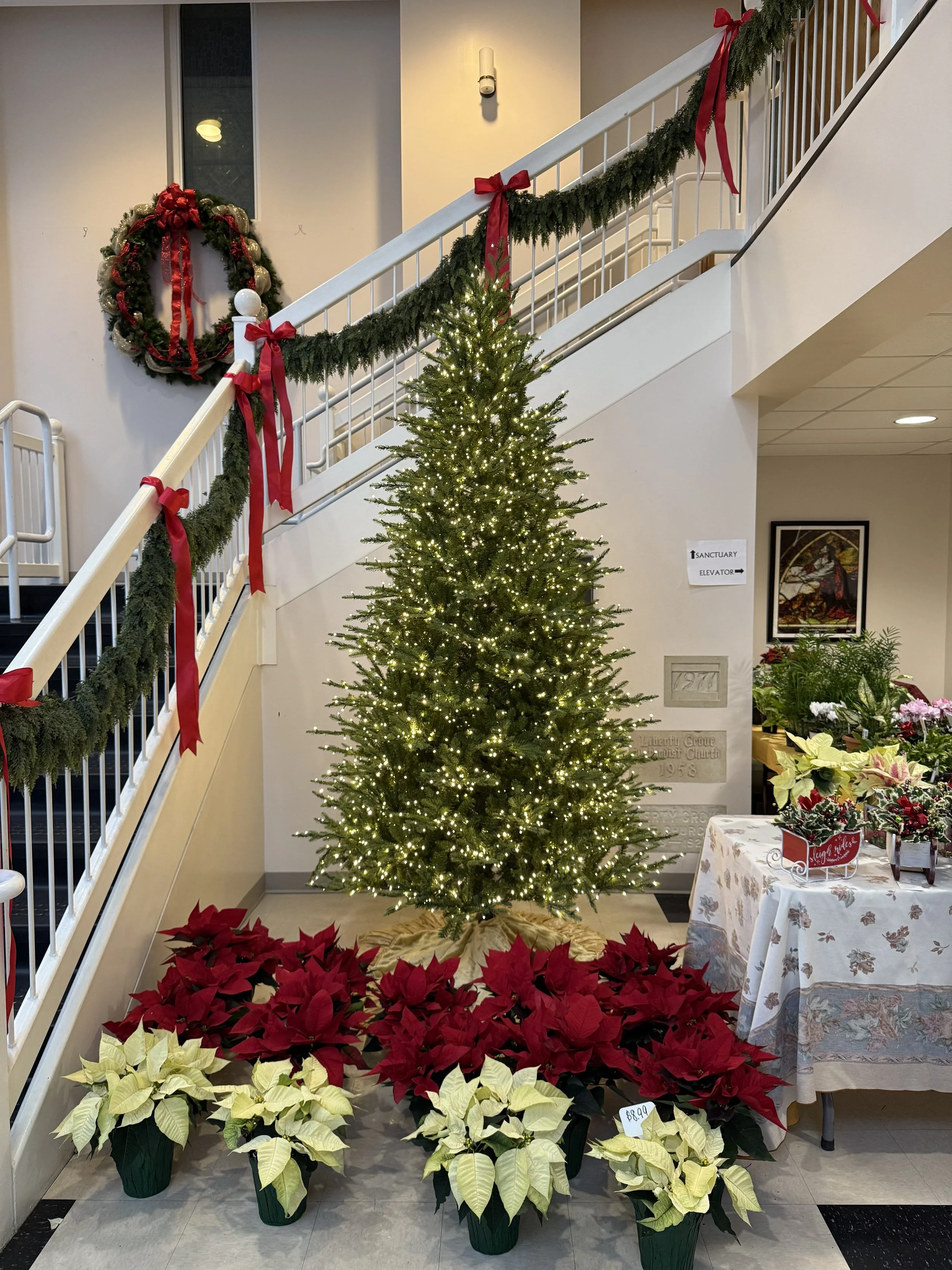The holiday decorations will lift your mood and put you in the holiday spirit, compliments of our member that happens to be an exceptional decorator and shares her talent with us.