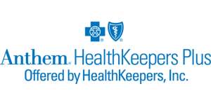 Anthem HealthKeepers Plus logo featuring medical symbols and text