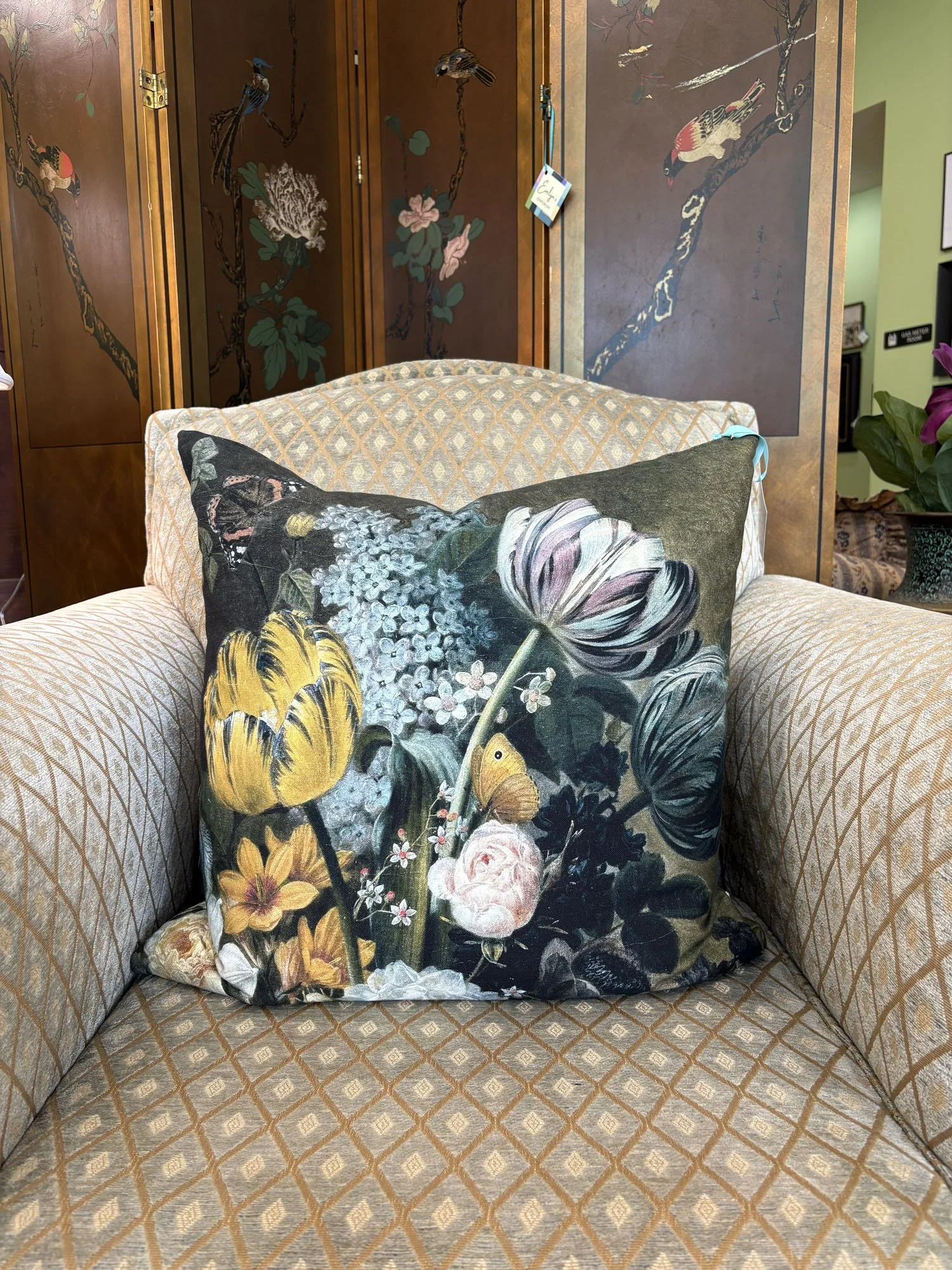 Majestic Tulip Throw Pillow
