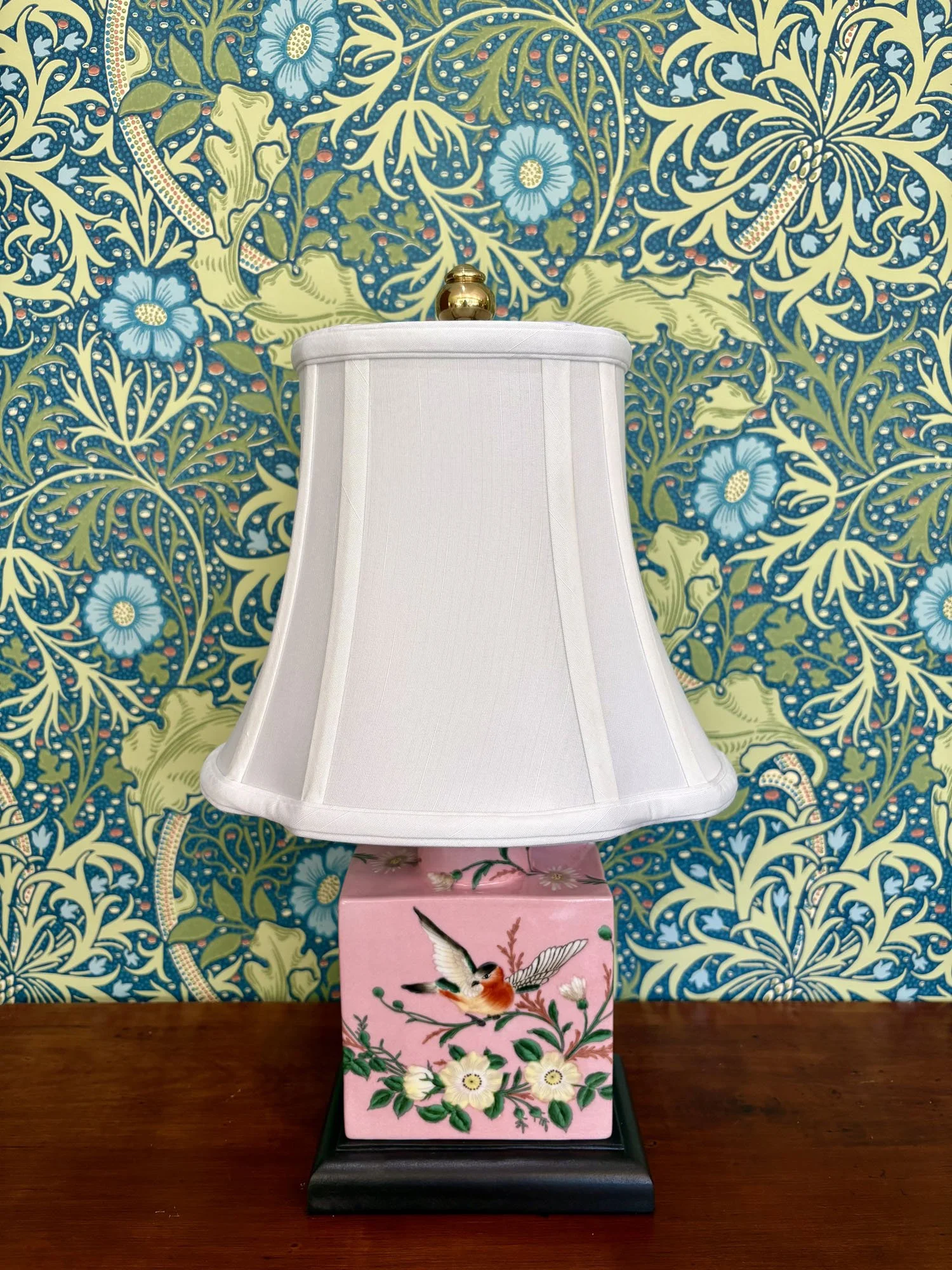 Small Pink Botanical Lamp