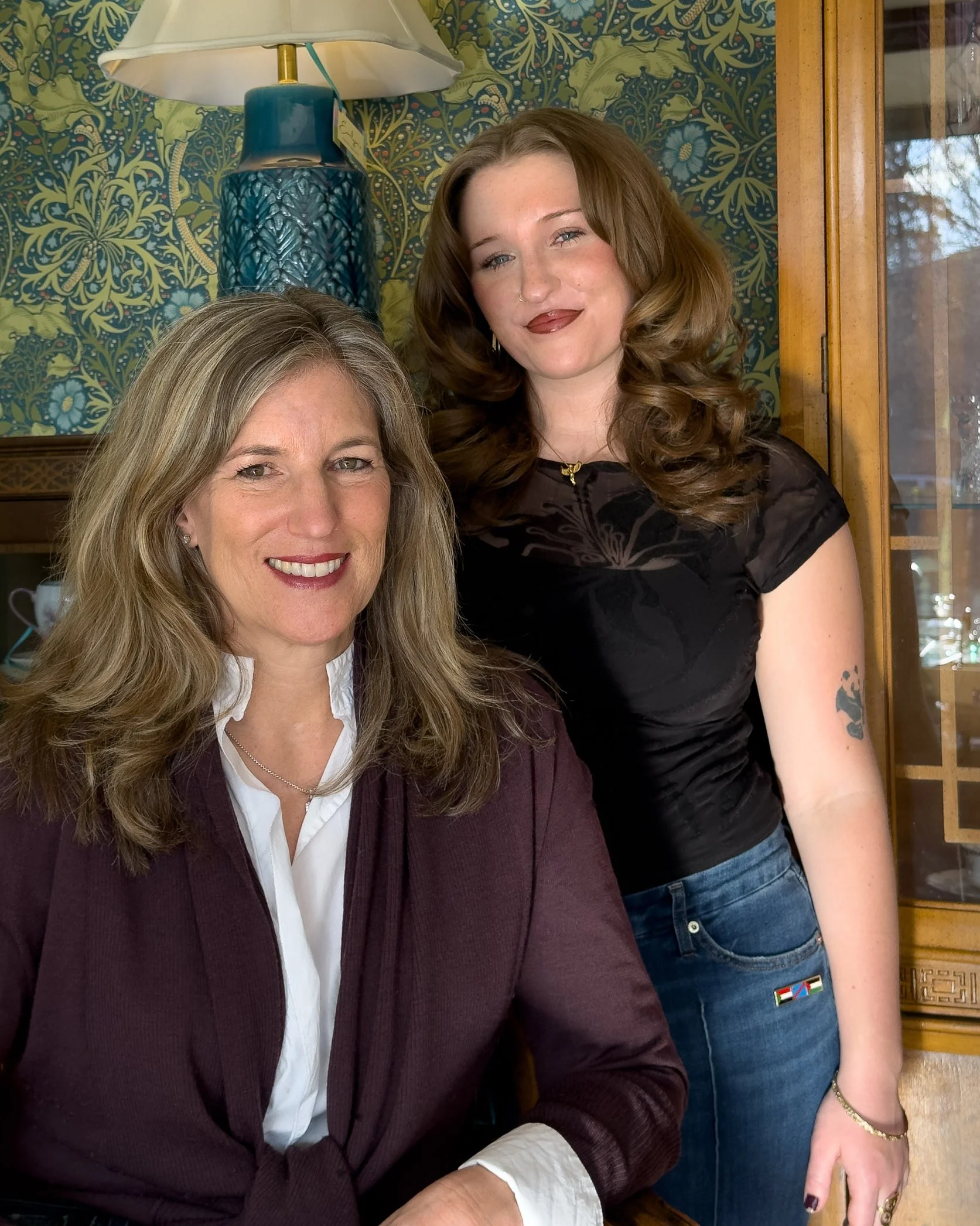 Interior designer Deanna Lillemoe with her daughter Evelyn in her shop Evelyn's Emporium, Saint Paul MN