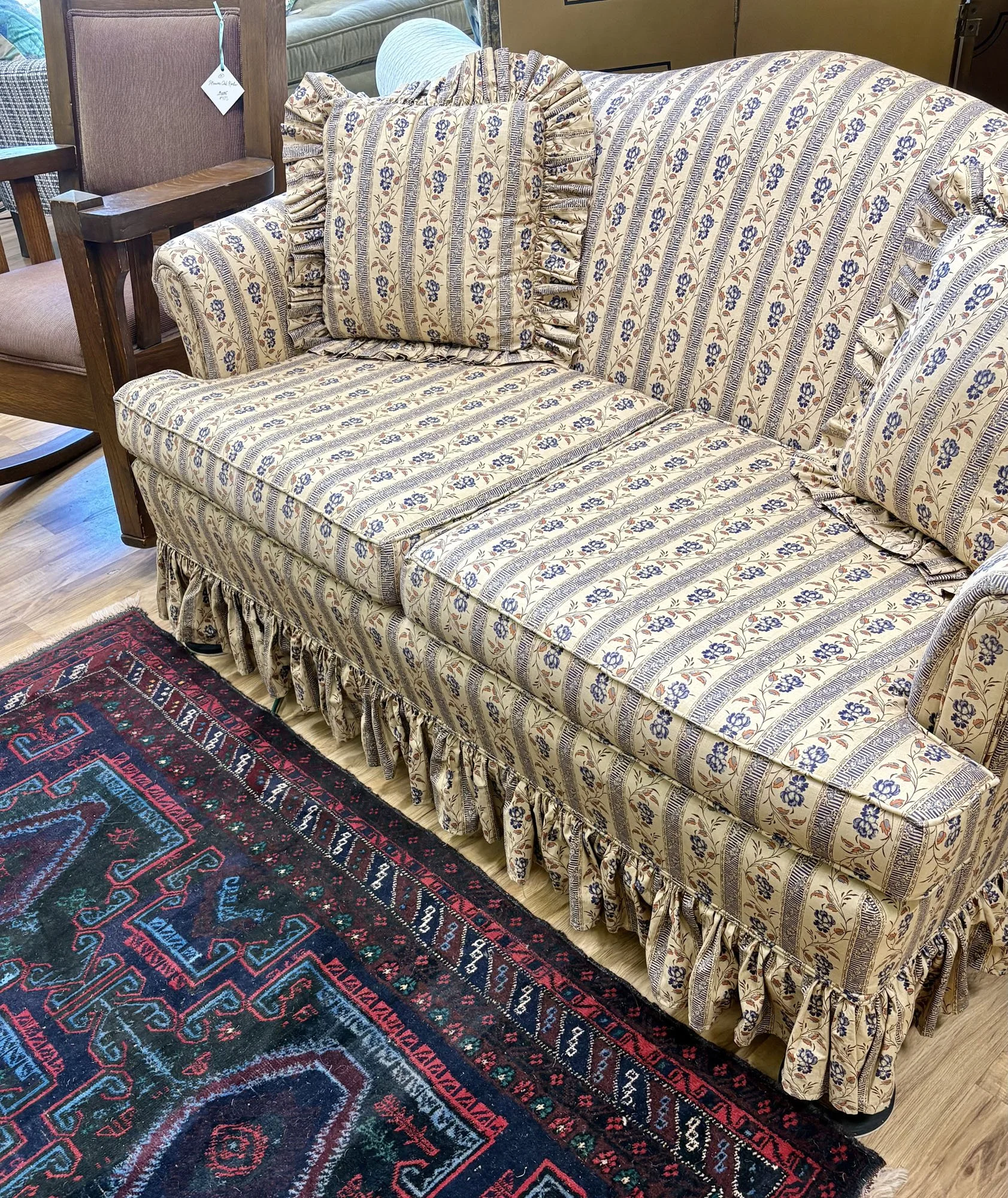 Vintage Ruffled Sofa