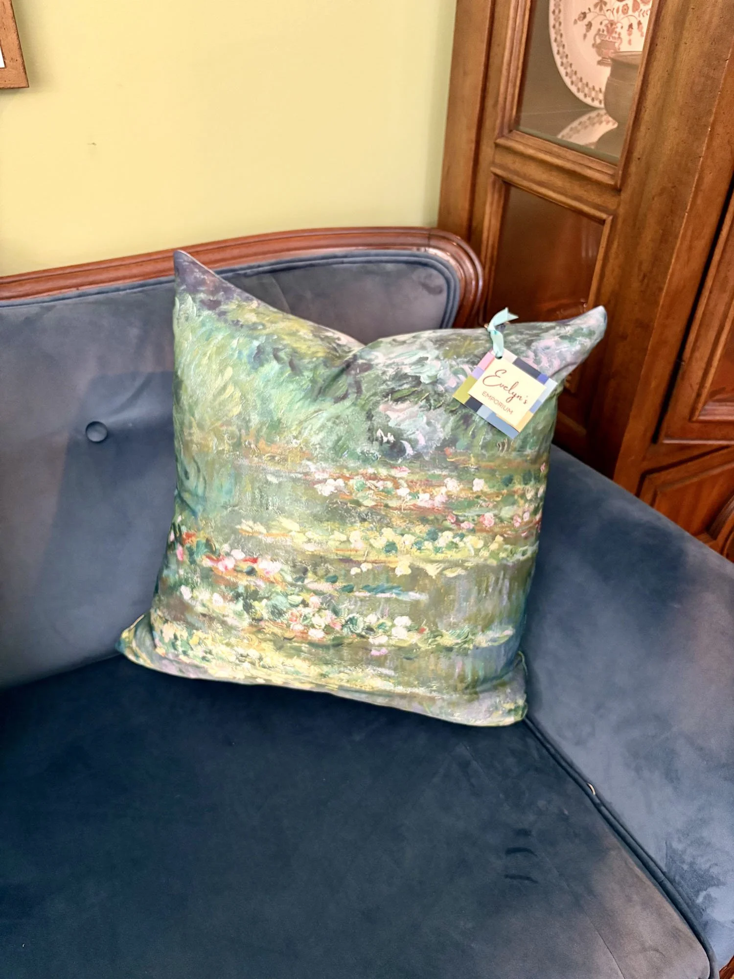 Monet Water Lilies Masterpiece Throw Pillow