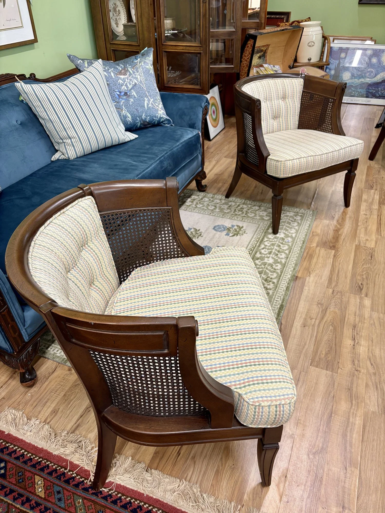 Caned Side Chairs - Pair