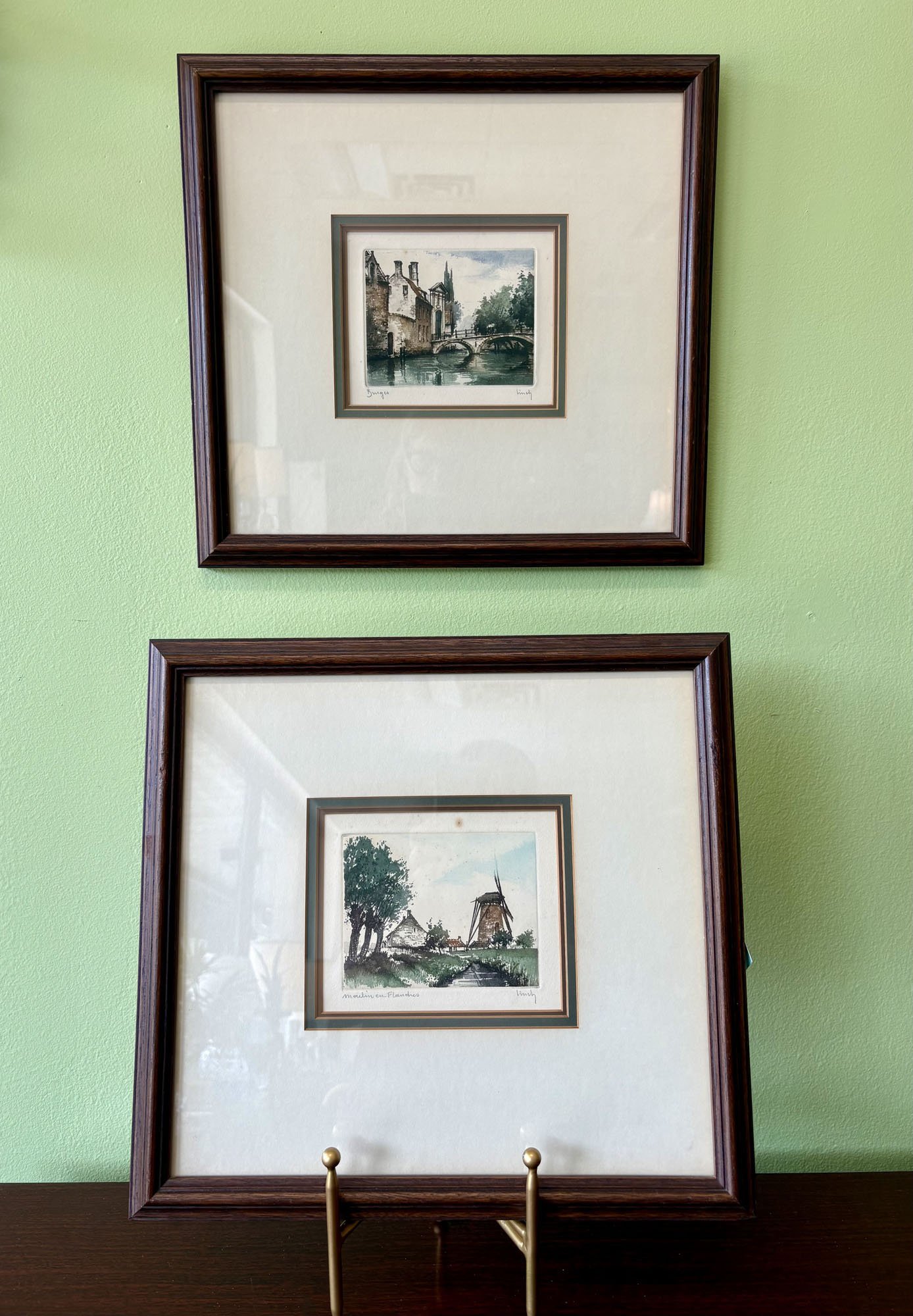 Original etchings by Ernst Linck - Set of Two