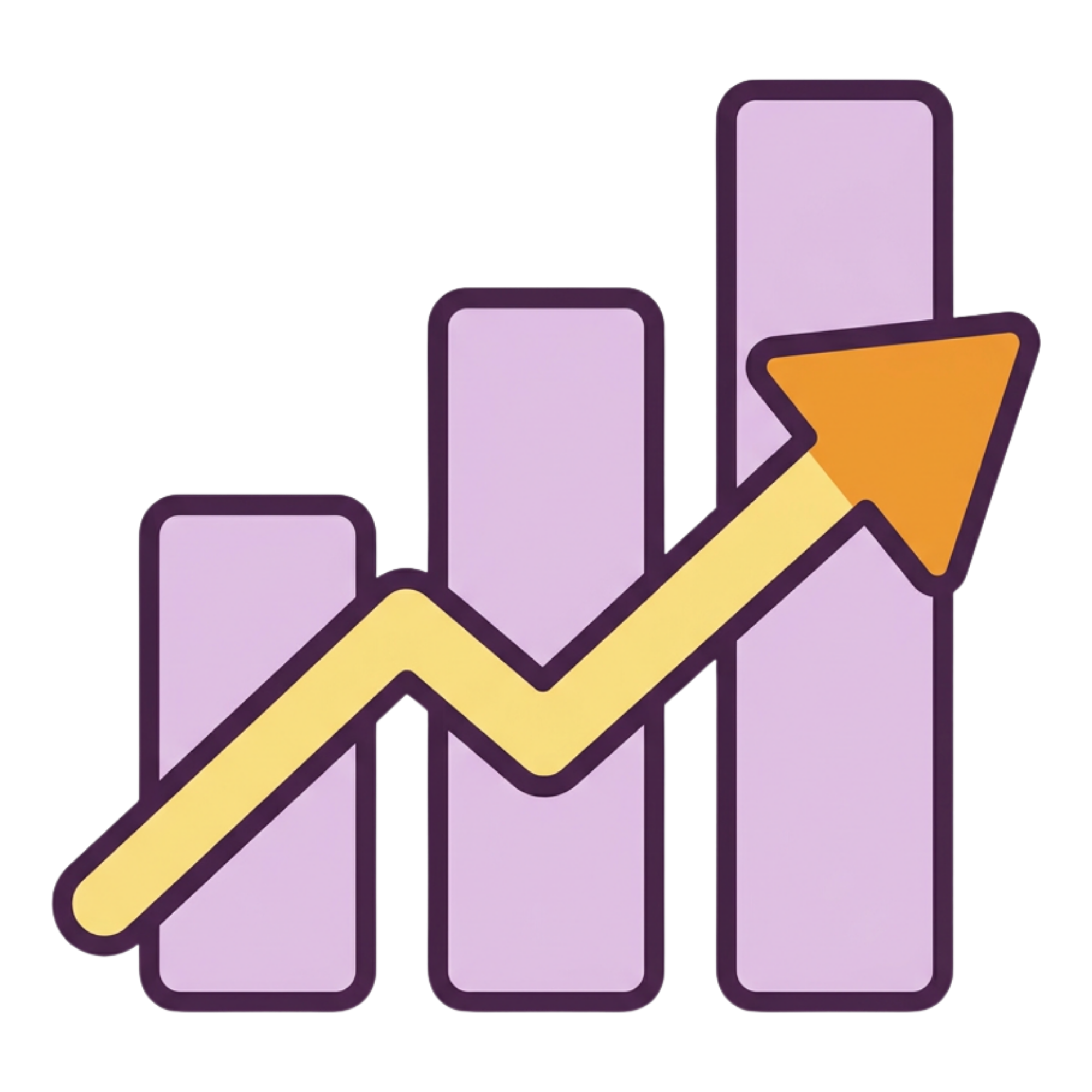 Stylized illustration of purple and yellow blocks with a purple background.